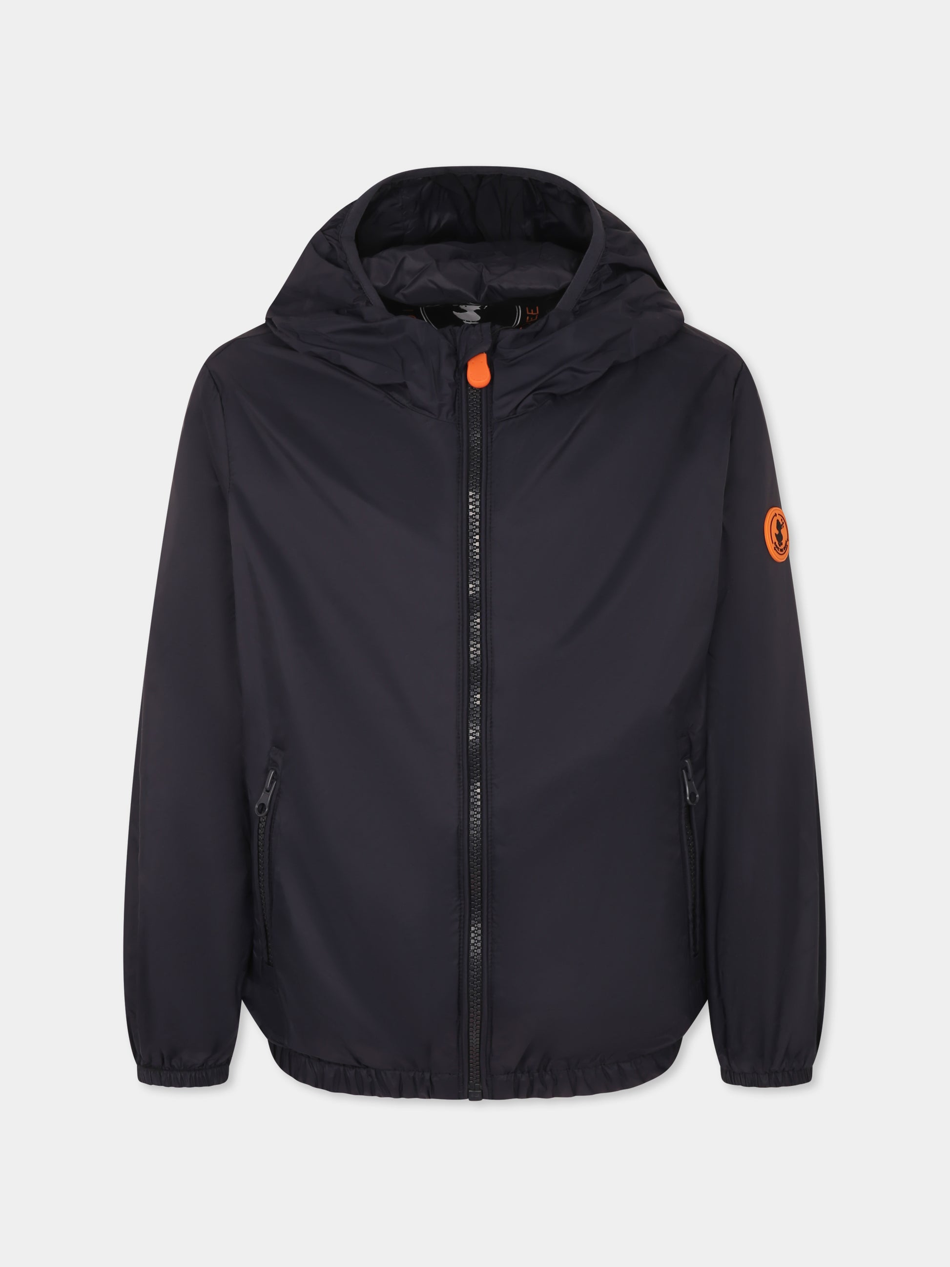 Giacca a vento Vinton blu per bambini con logo,Save The Duck Kids,J30067X GIGO20 90010