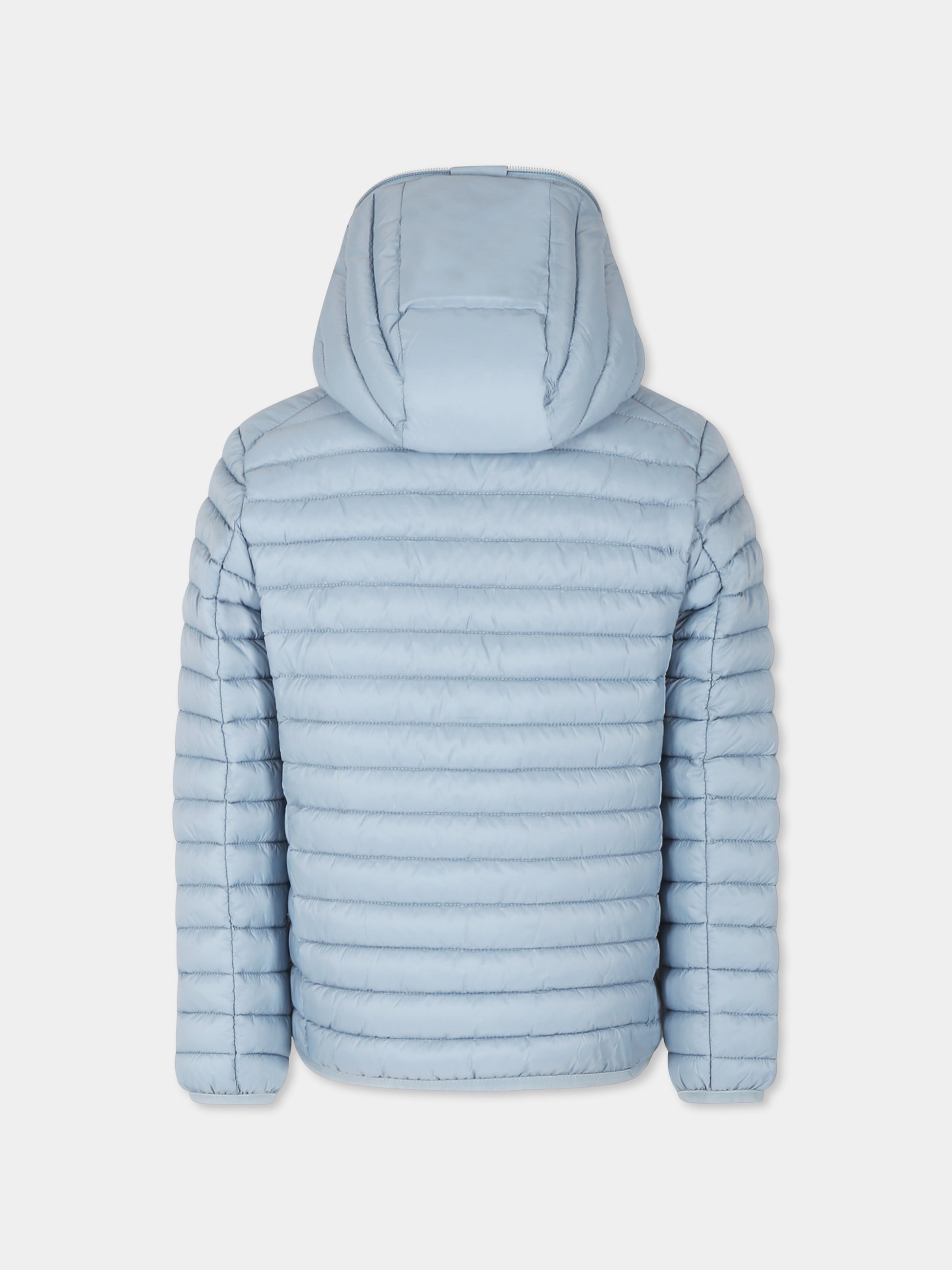 Piumino Huey grigio per bambino con logo,Save The Duck Kids,J30650B GIGA20 10039