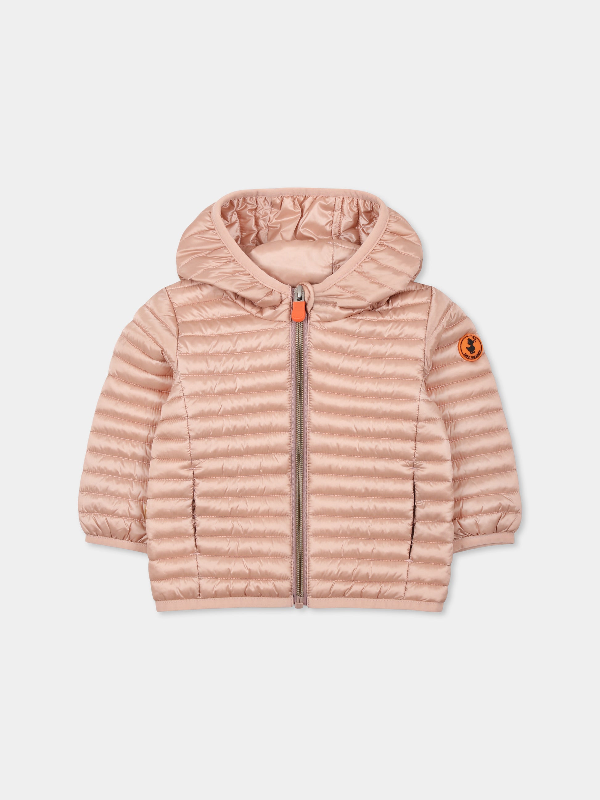 Piumino Lucy rosa per neonata con logo,Save The Duck Kids,I30005G IRIS20 80006