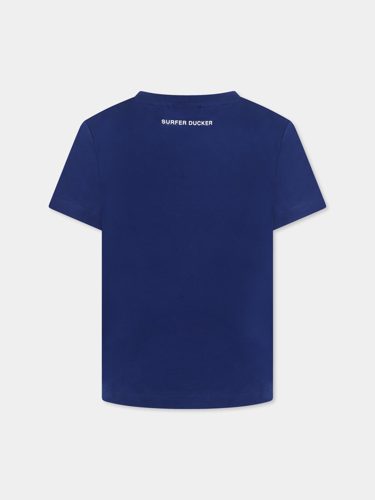 T-Shirt blu Surfer Ducker per bambini,Save The Duck Kids,JT1732X BESY20 90025