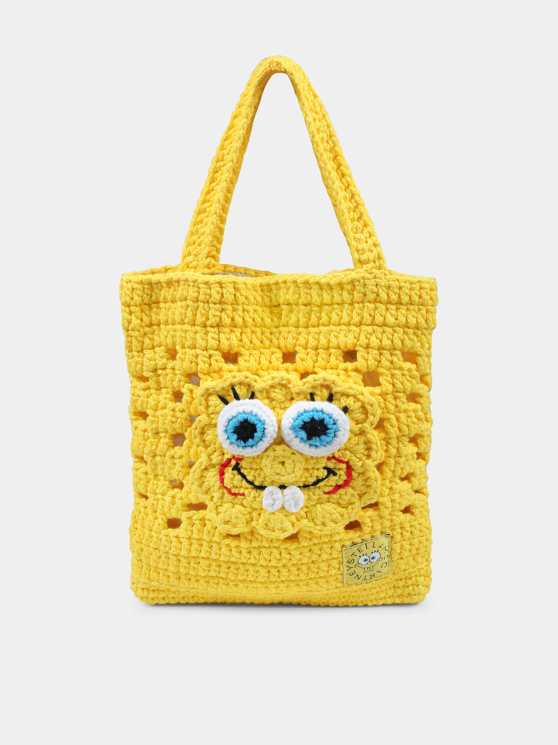Borsa gialla per bambina con SpongeBob,Stella Mccartney Kids,TW0B08 Z2942 244