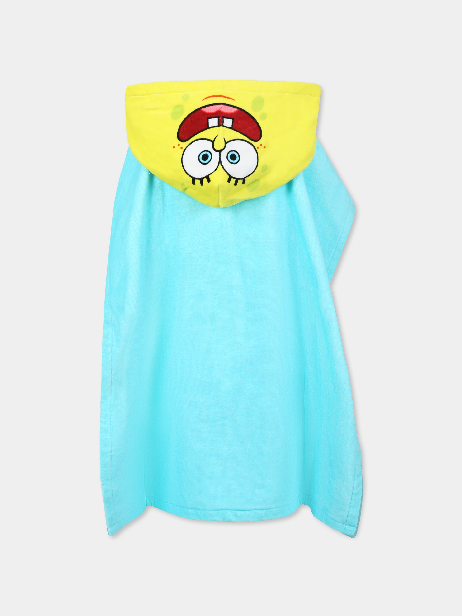 Accappatoio celeste per bambini con SpongeBob,Stella Mccartney Kids,TWCQ10 Z0163 60L