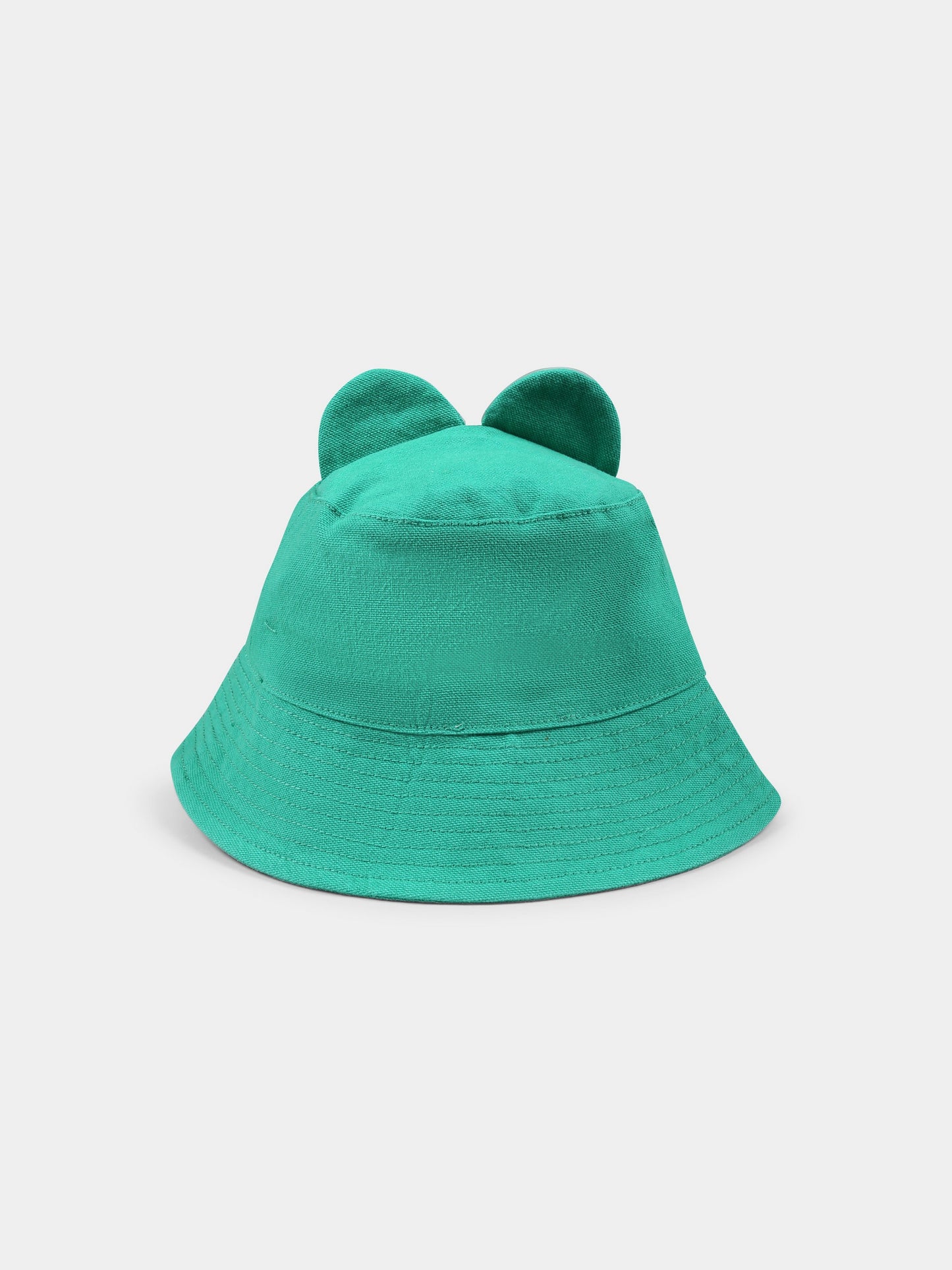 Green cloche for boy with frog