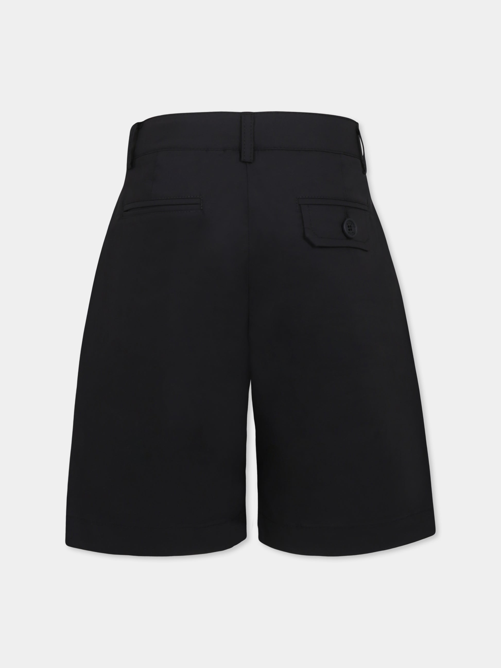 Shorts neri per bambino con logo,Msgm Kids,S5MSJBBE141 110