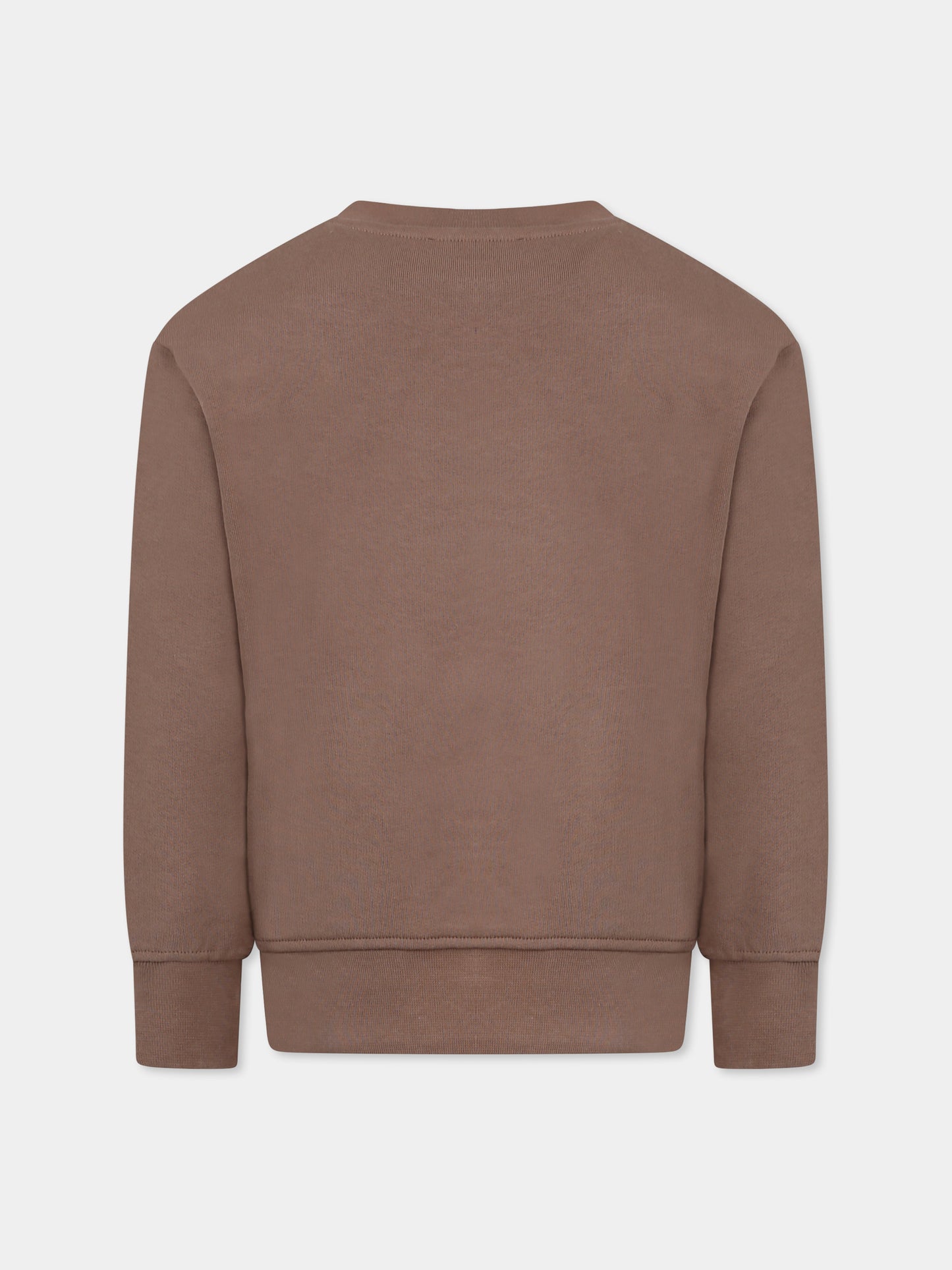 Brown sweatshirt for boy with logo