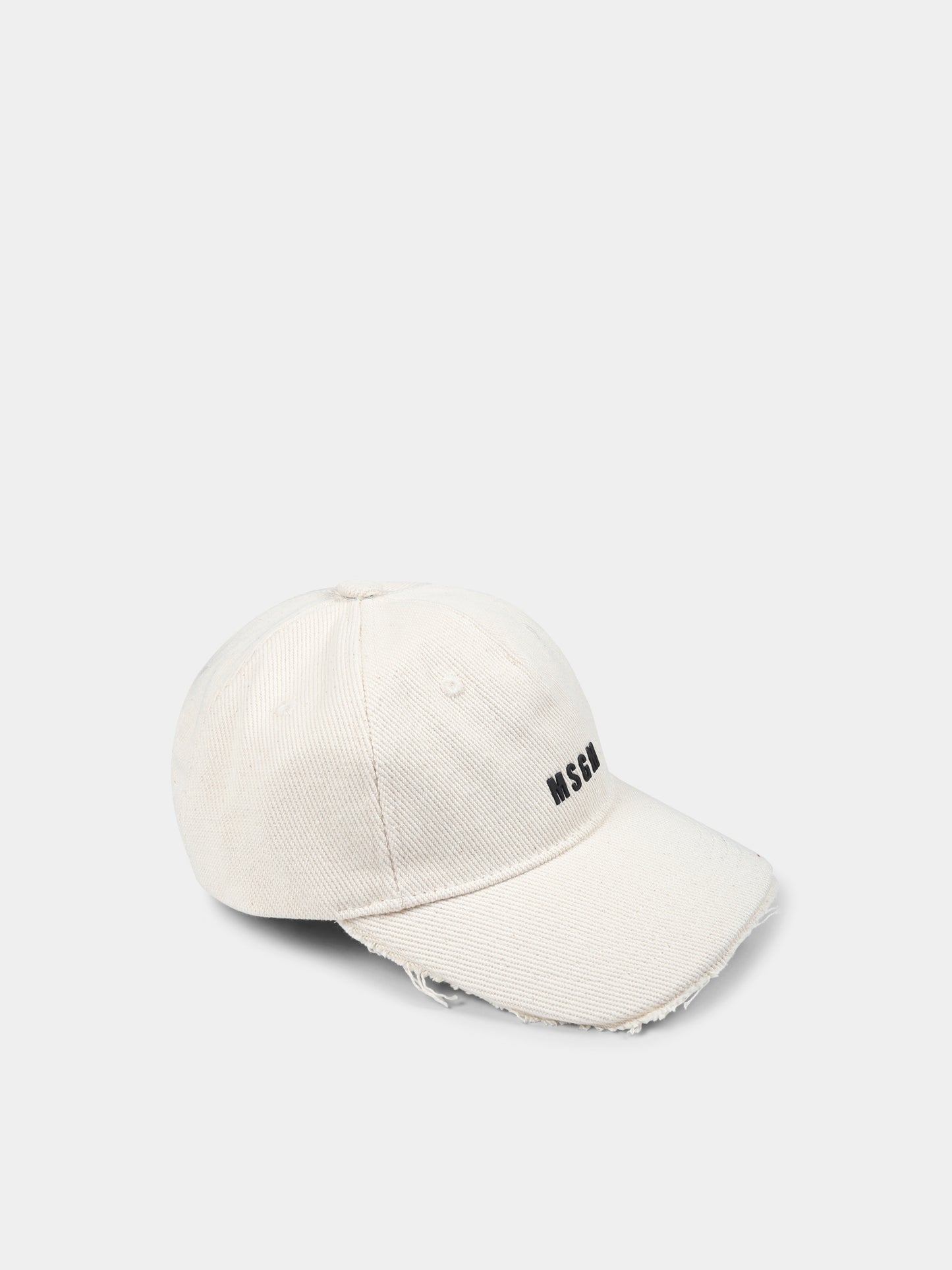 Cappello avorio per bambina con logo,Msgm Kids,S5MSJGBC196 013