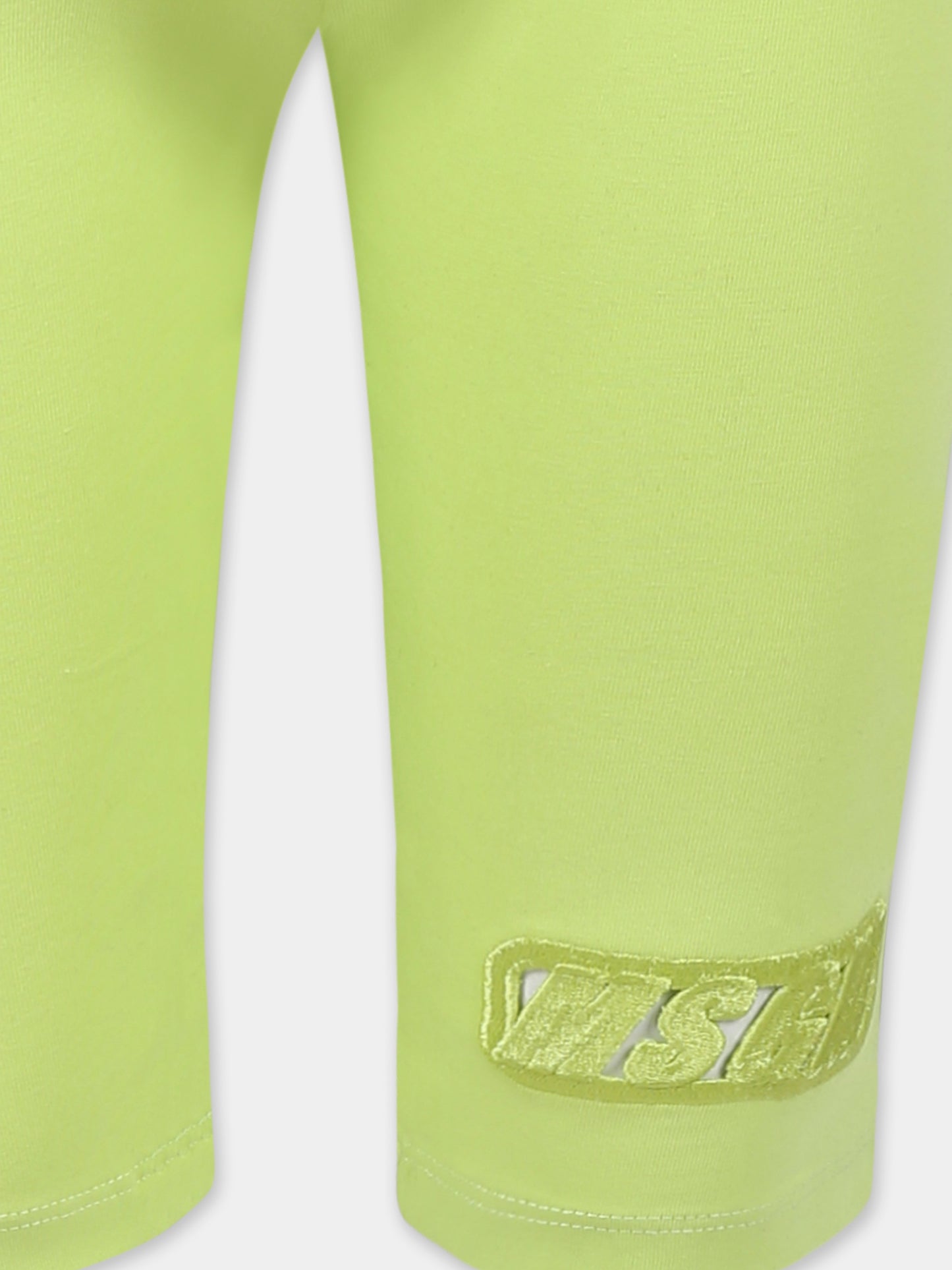 Shorts verdi per bambina con logo,Msgm Kids,S5MSJGCL087 086
