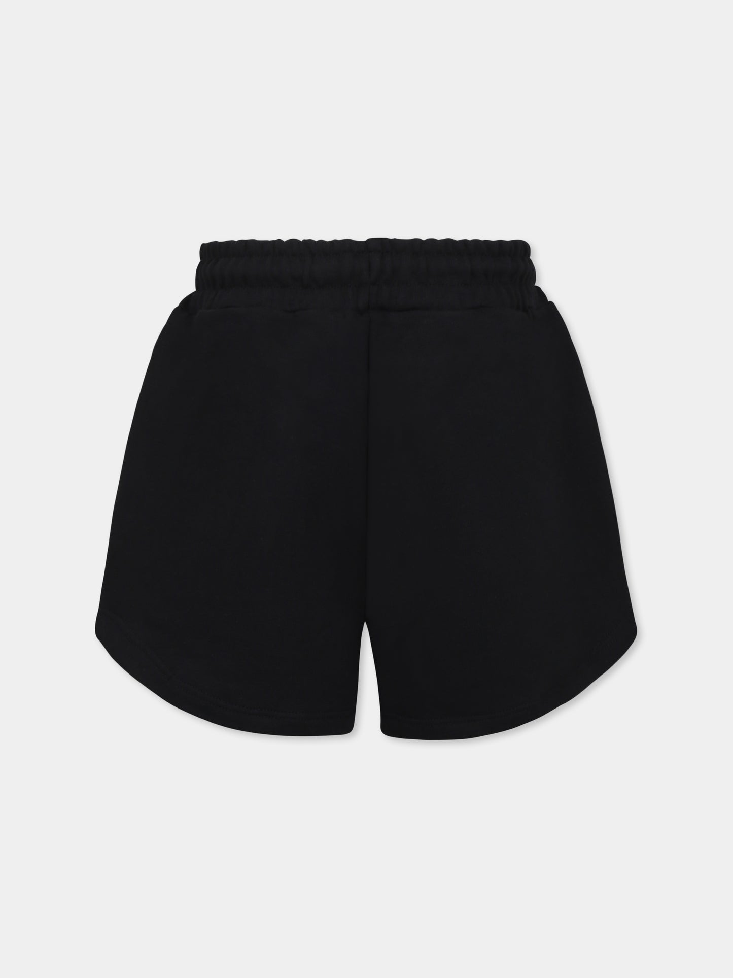 Shorts neri per bambina con logo,Msgm Kids,S5MSJGSH092 110/75