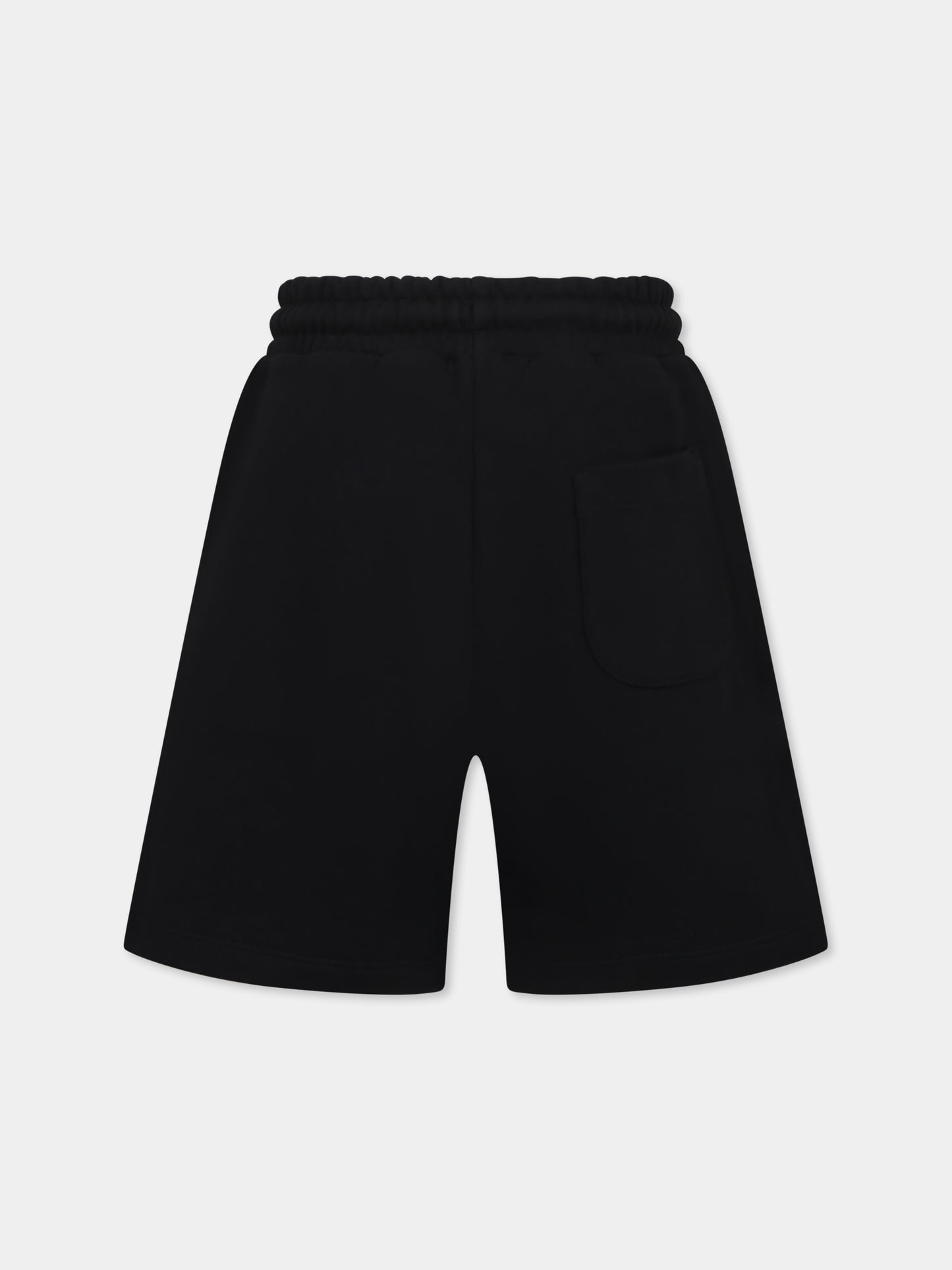 Shorts neri per bambini con logo,Msgm Kids,S5MSJUBE070 110