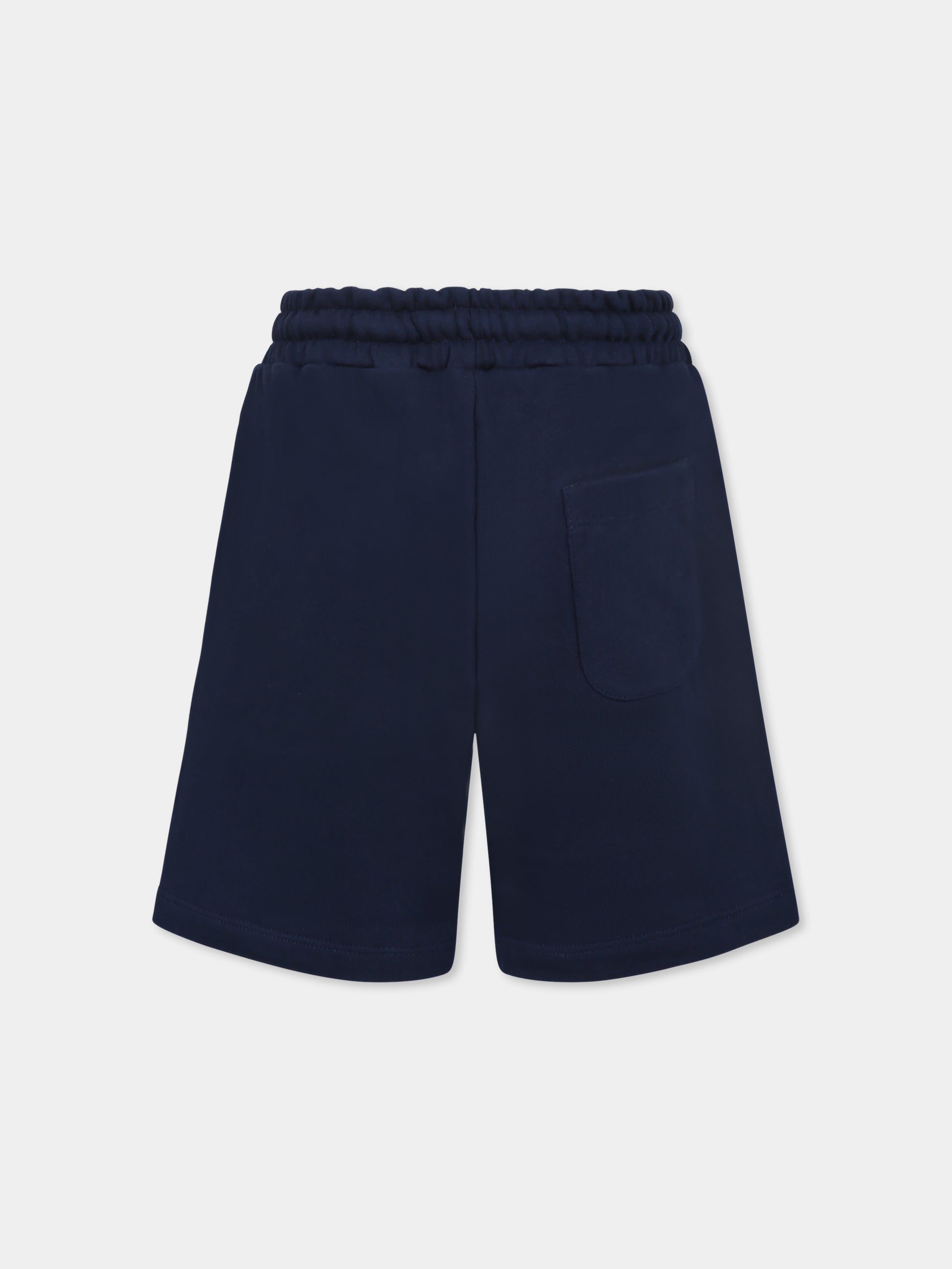 Shorts blu per bambini con logo,Msgm Kids,S5MSJUBE070 060