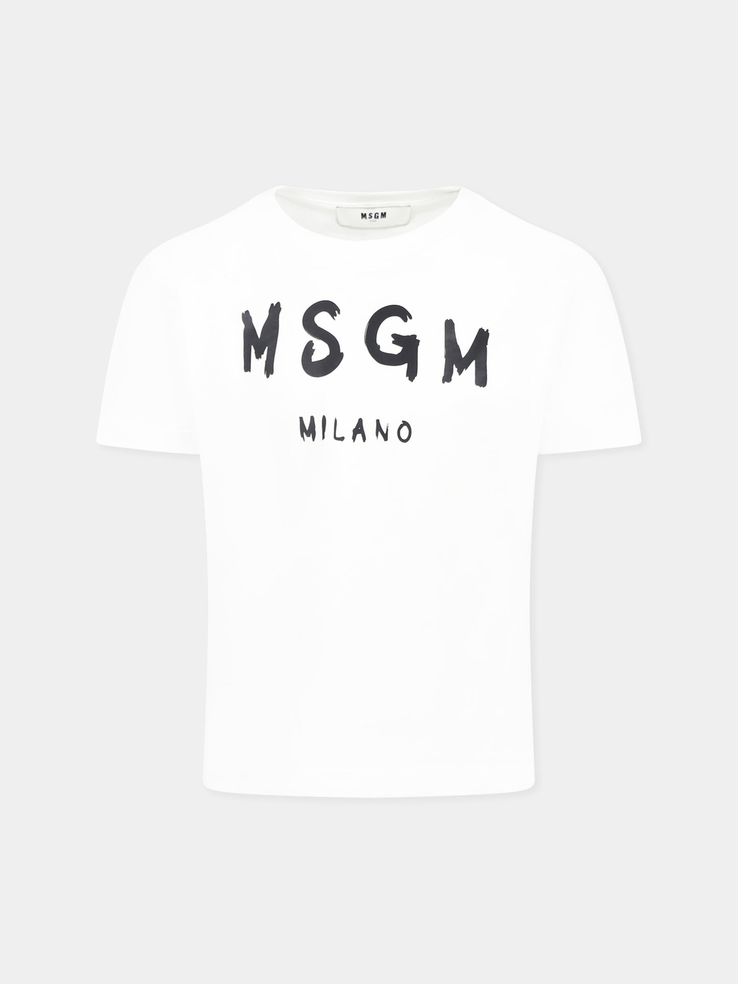 White t-shirt for kids with logo