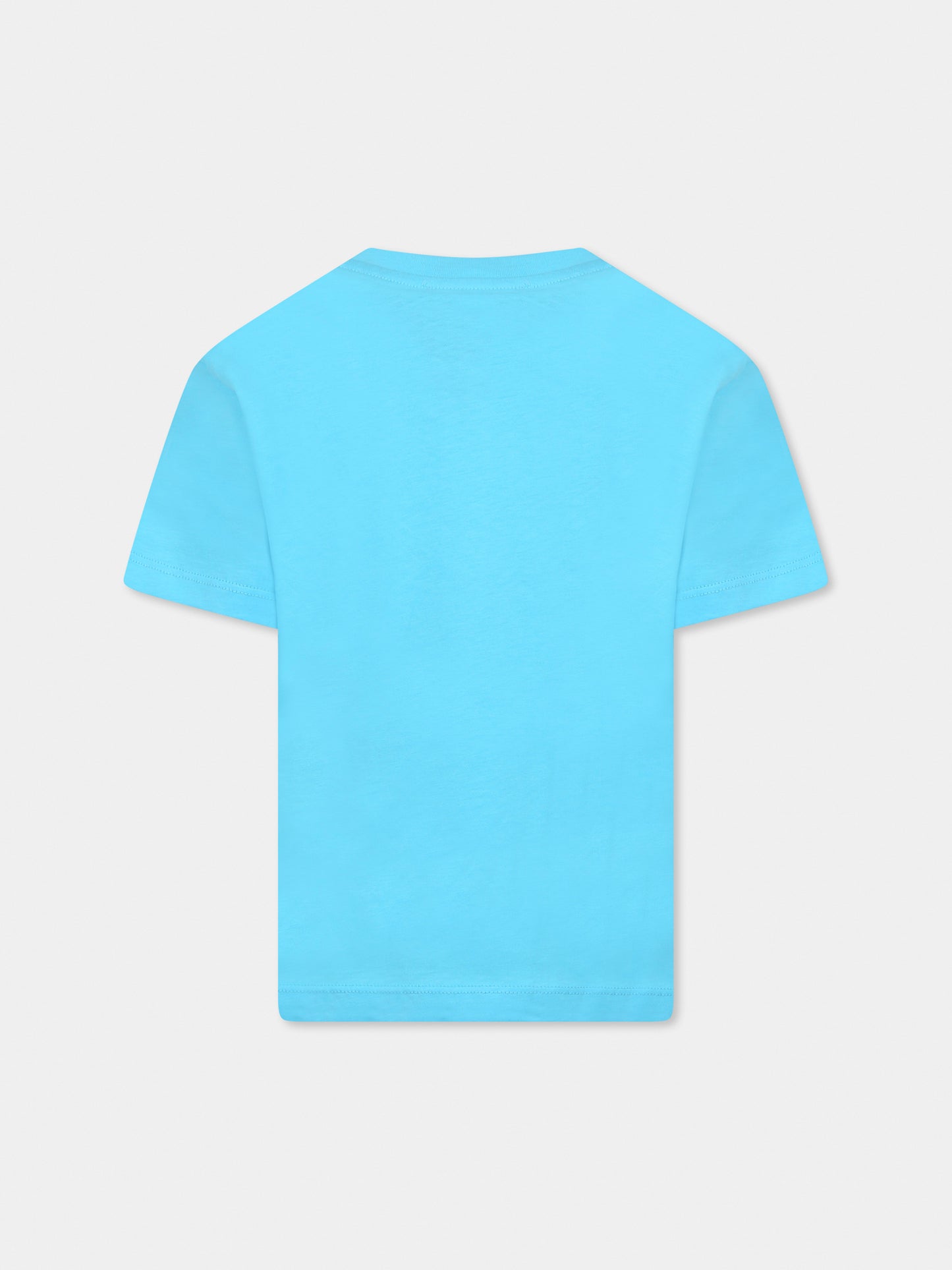 Light blue t-shirt for kids with logo