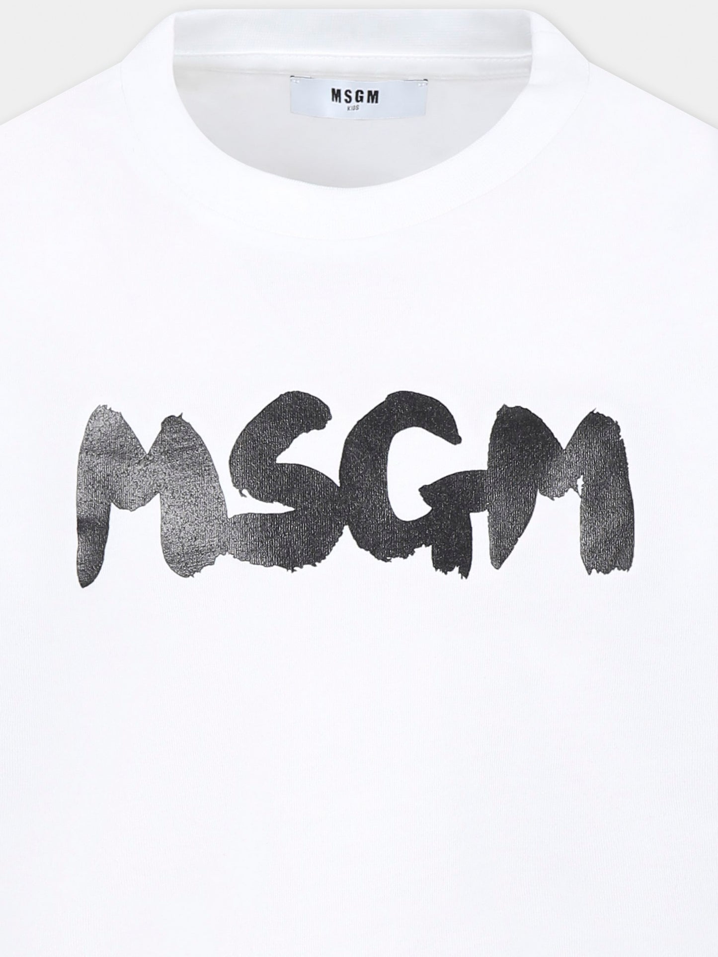 White t-shirt for kids with logo