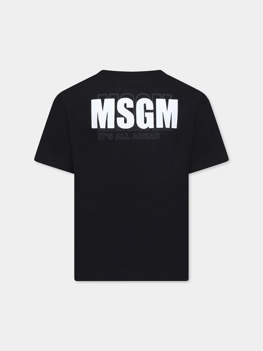 Black t-shirt for kids with logo