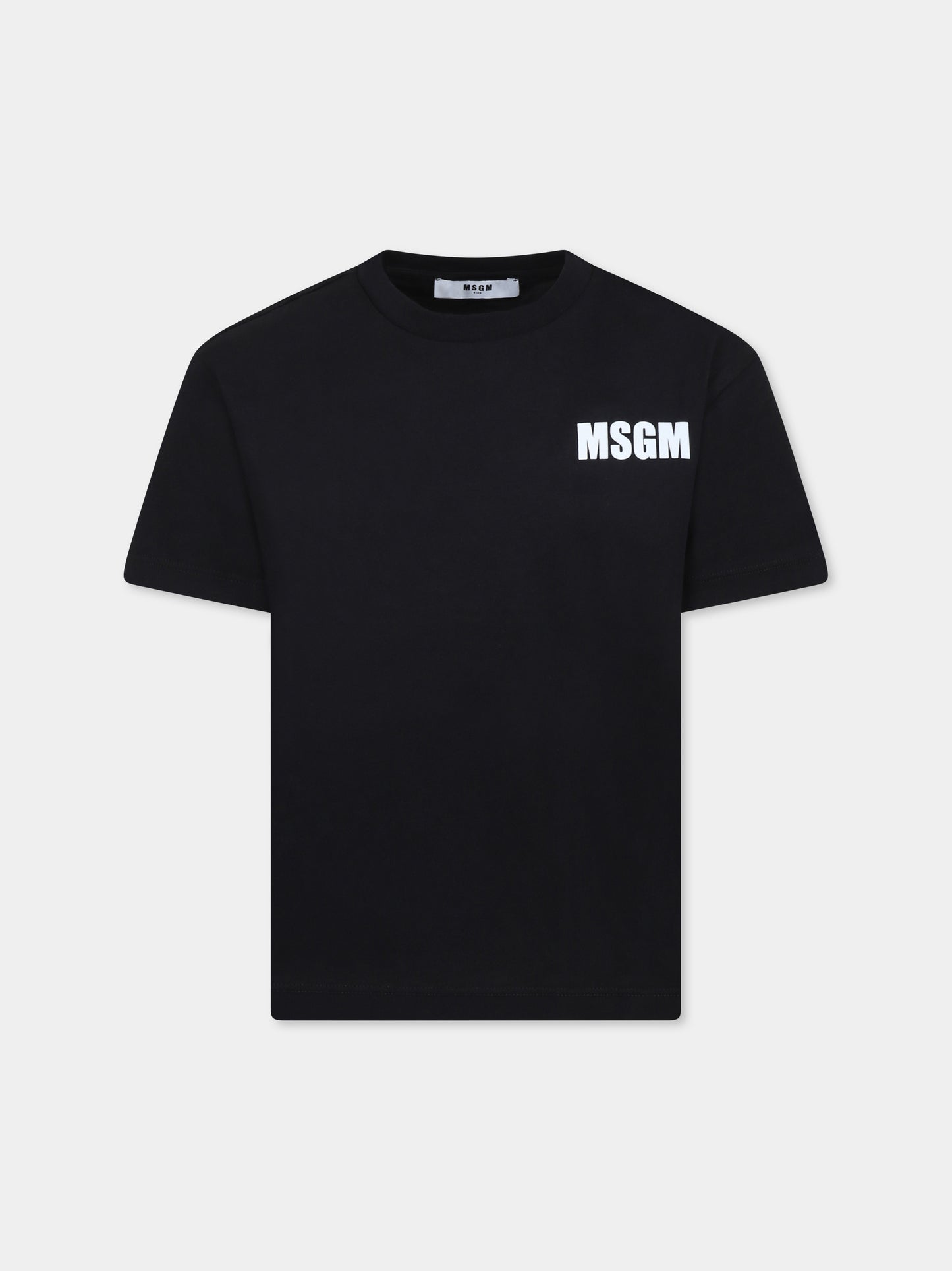 Black t-shirt for kids with logo