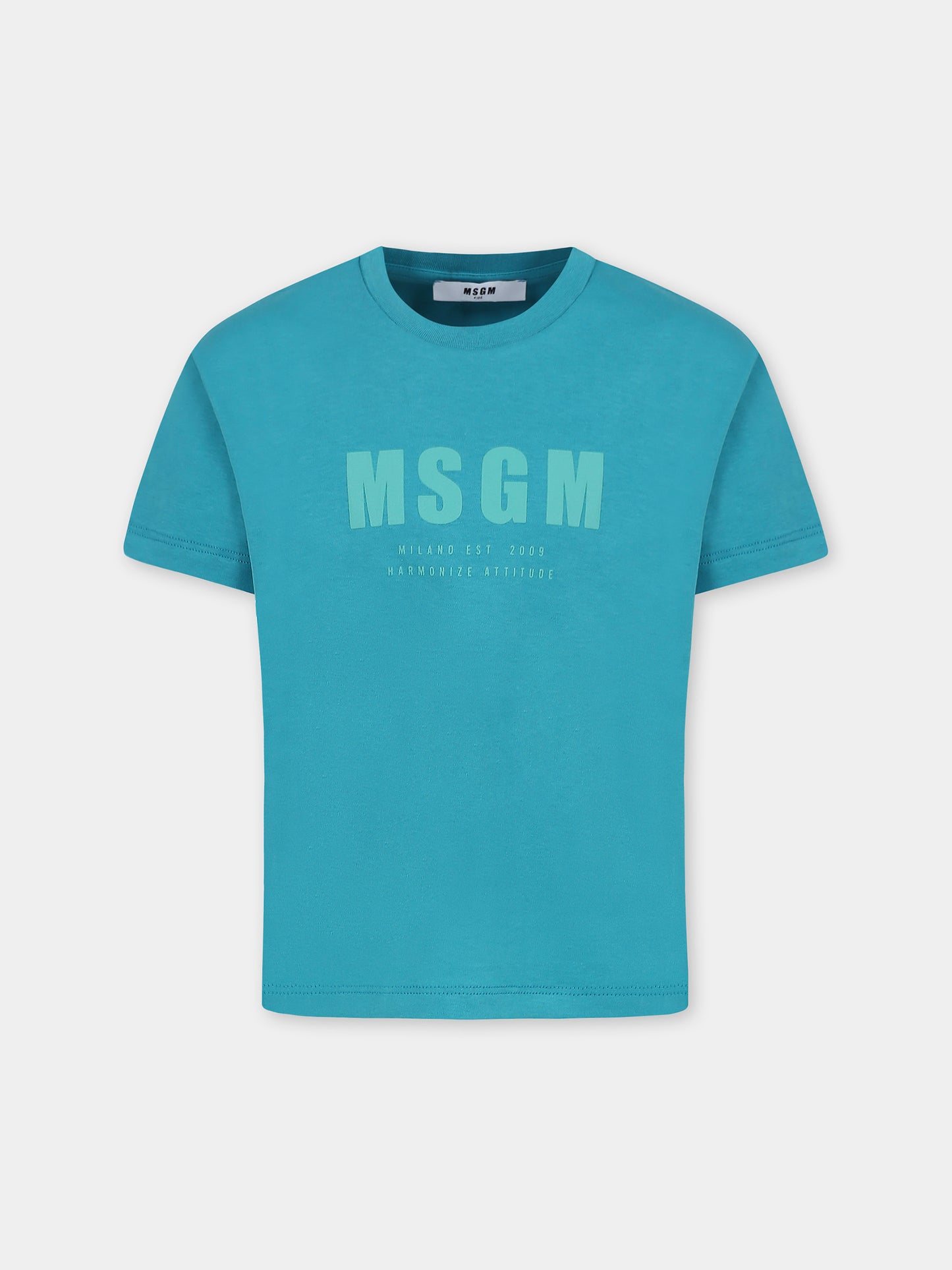 Green t-shirt for kids with logo