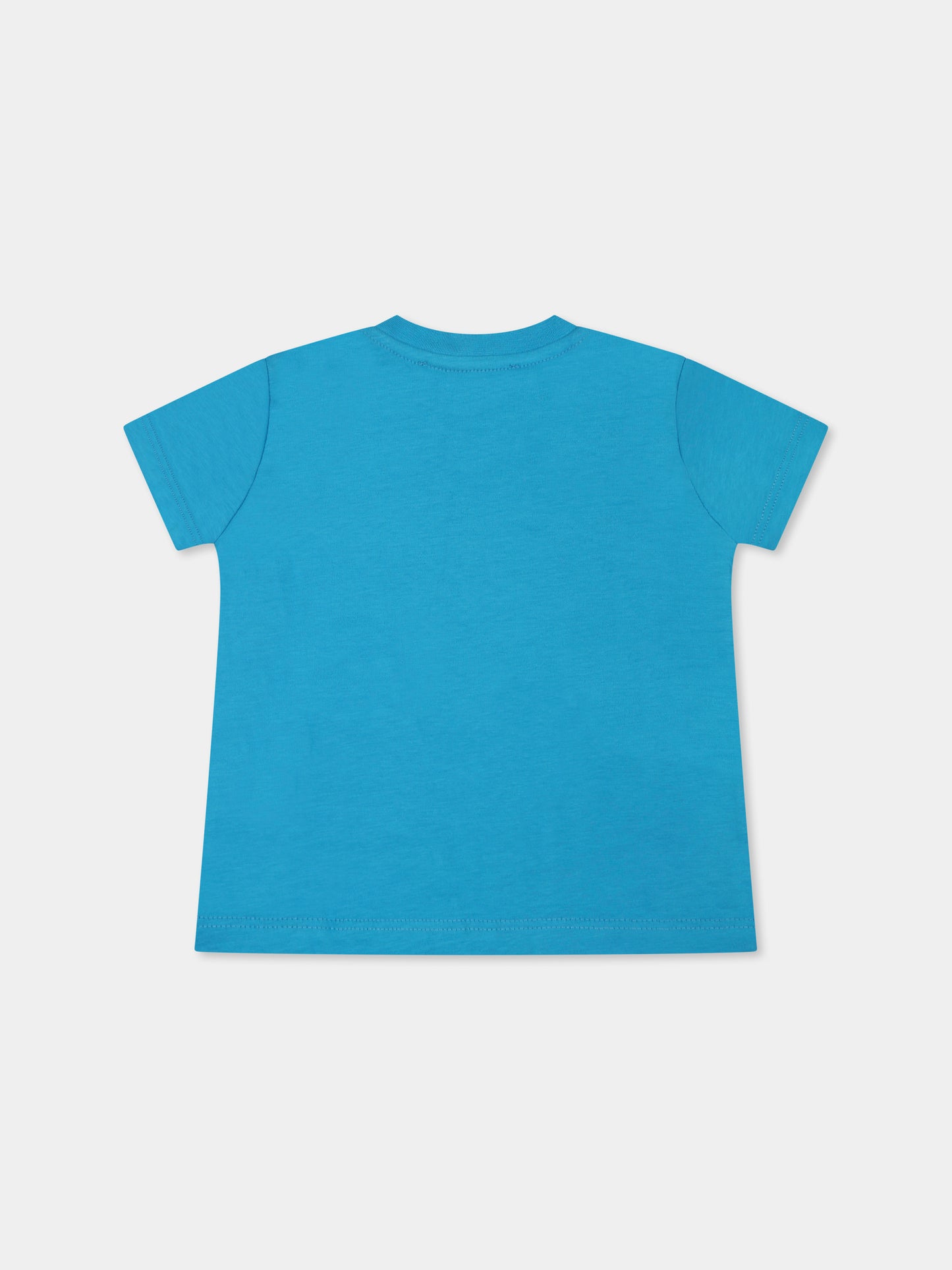 T-shirt azzurra per neonati con logo,Msgm Kids,S5MSUNTH310 MS011