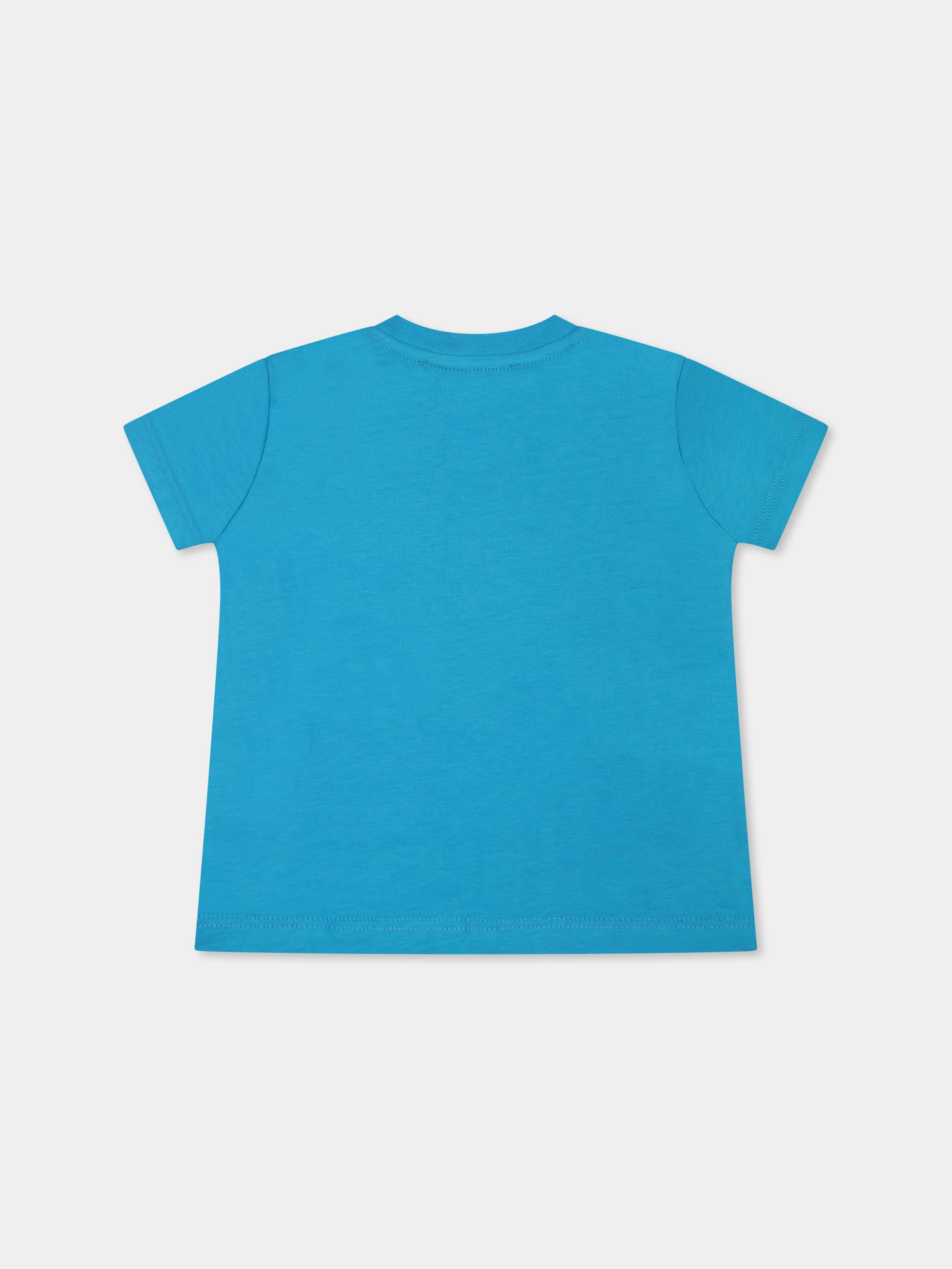T-shirt azzurra per neonati con logo,Msgm Kids,S5MSUNTH310 MS011