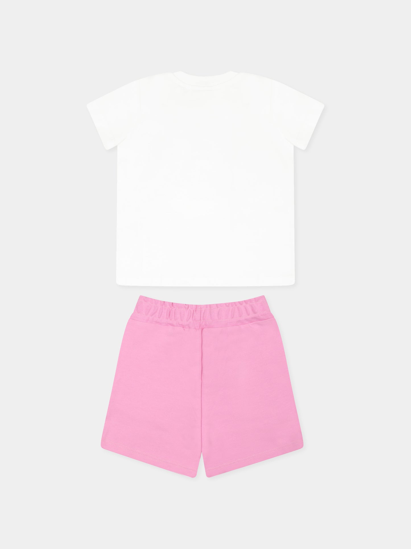 Completo rosa per neonata con logo,Msgm Kids,S5MSUNTR315 MS019