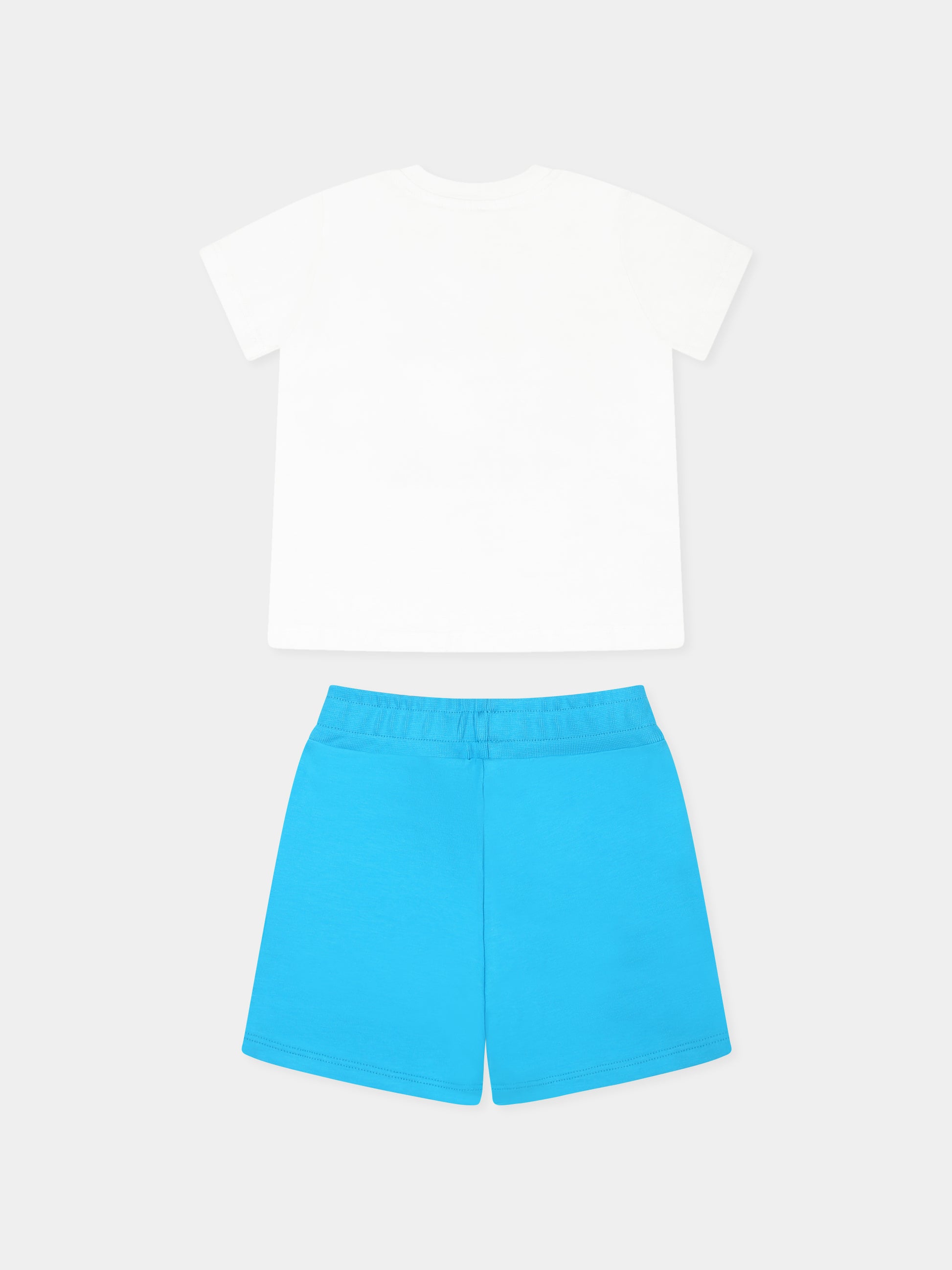 Completo azzurro per neonati con logo,Msgm Kids,S5MSUNTR315 MS018