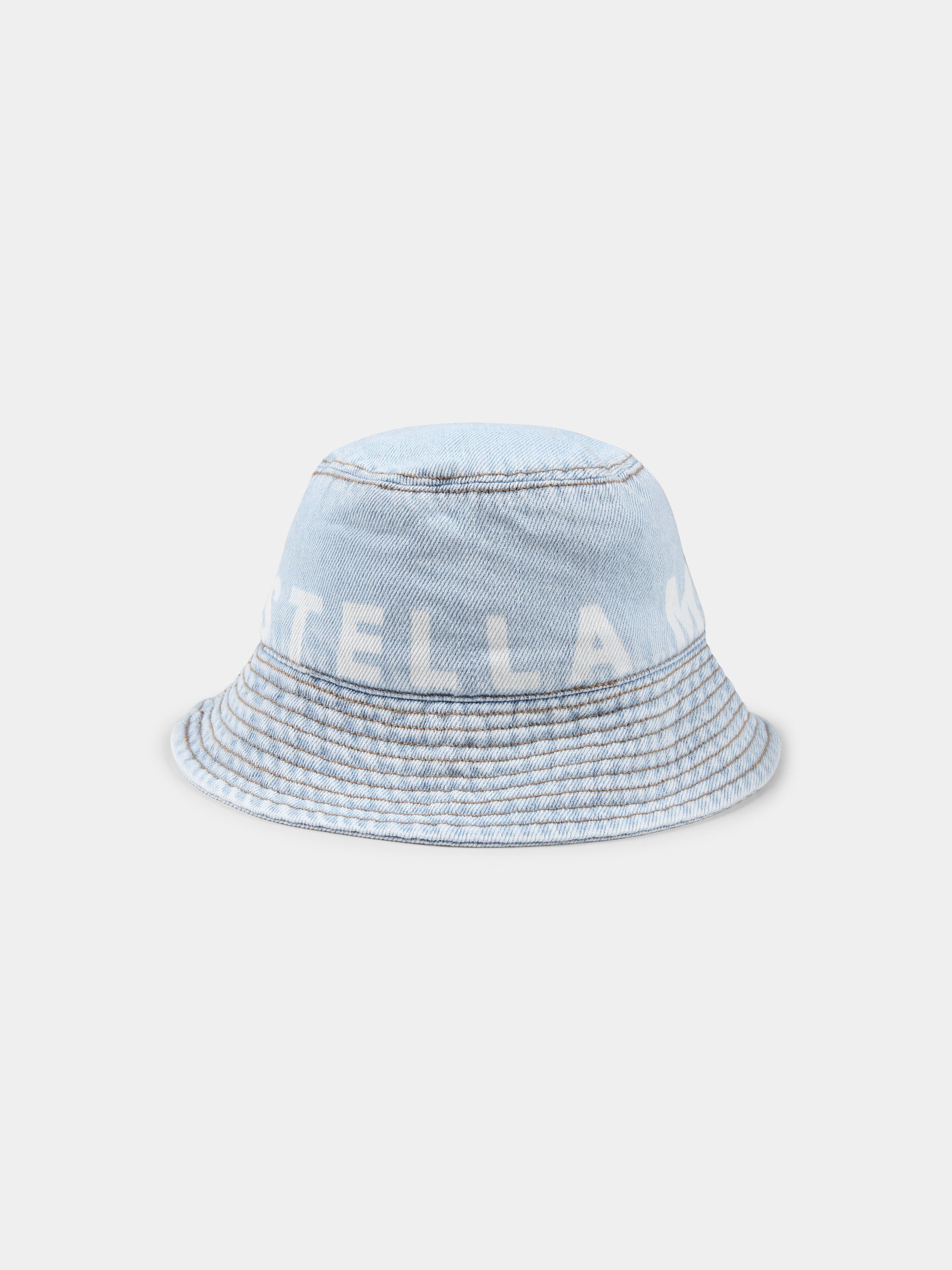 Cloche celeste per bambina con logo bianco,Stella Mccartney Kids,TW0P67 Z0746 601