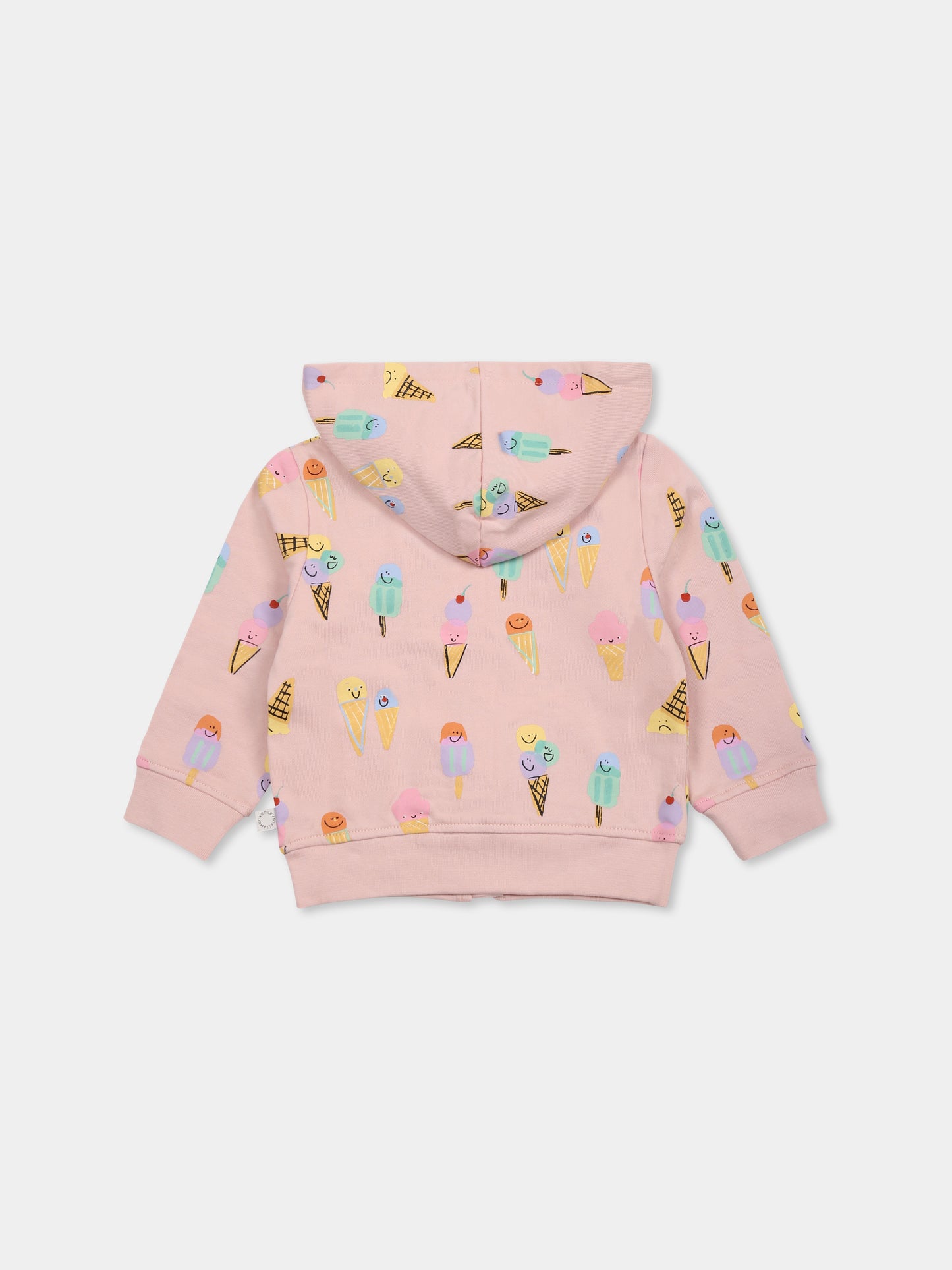 Felpa rosa per neonata con gelati all over,Stella Mccartney Kids,TW4120 Z2733 545MC