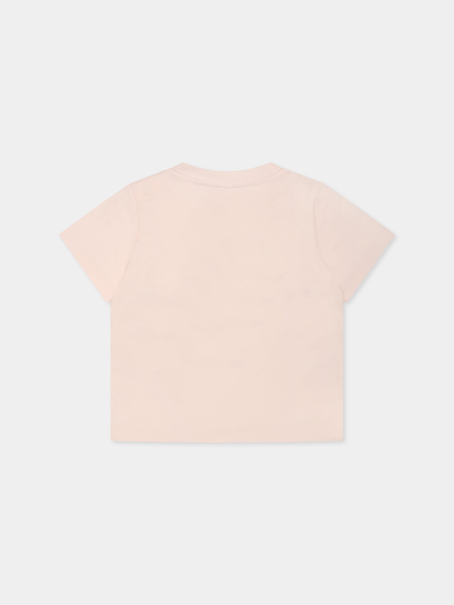 T-shirt rosa per neonata con ciliegie,Stella Mccartney Kids,TW8051 Z0434 50I