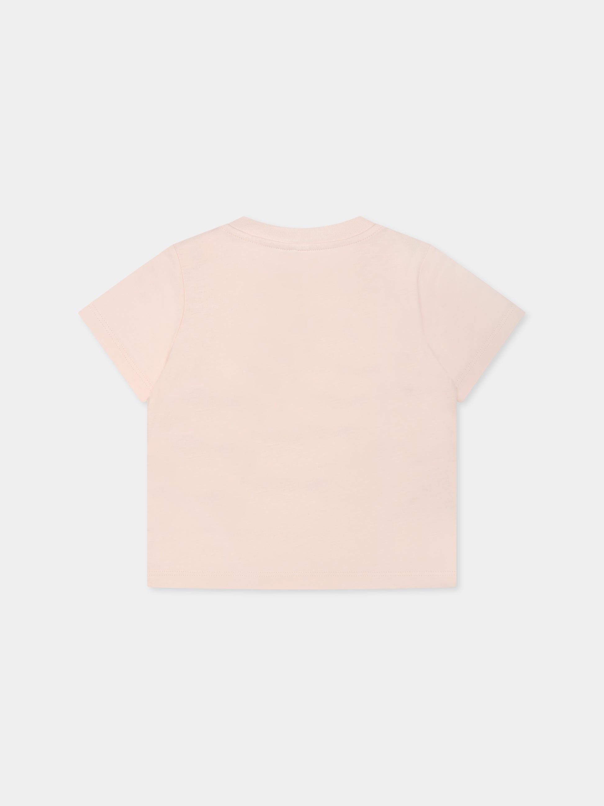 T-shirt rosa per neonata con ciliegie,Stella Mccartney Kids,TW8051 Z0434 50I