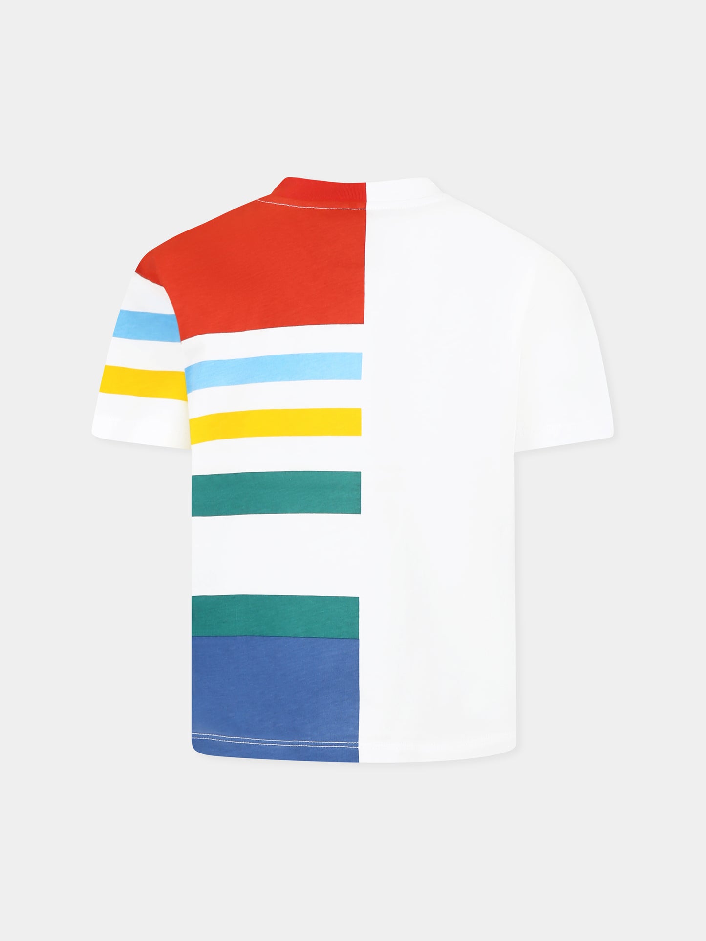 White t-shirt for boy with logo