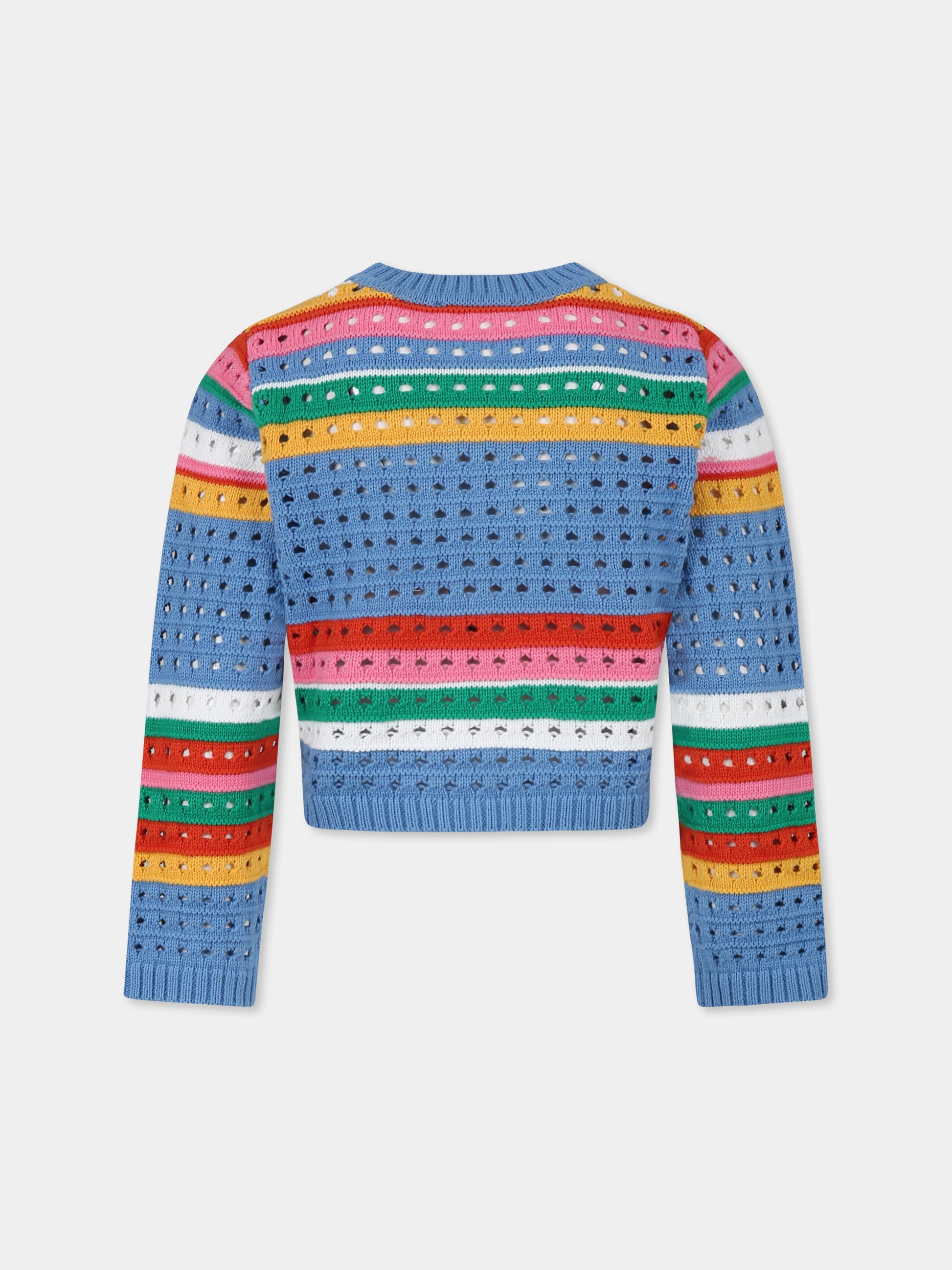 Maglione multicolor per bambina con logo,Stella Mccartney Kids,TW9A50 Z1876 999