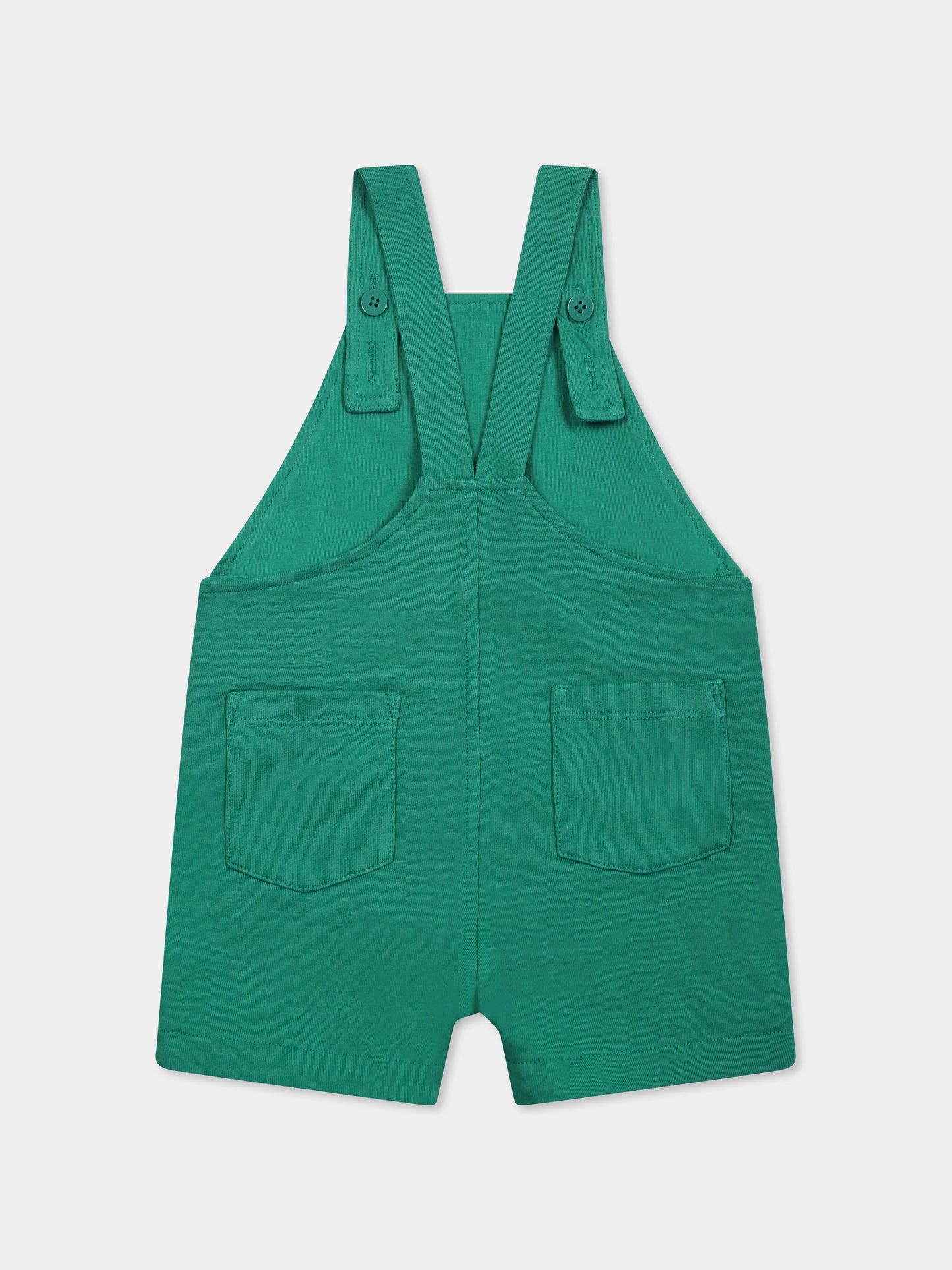 Salopette verde per neonato con rana,Stella Mccartney Kids,TWC522 Z0499 752