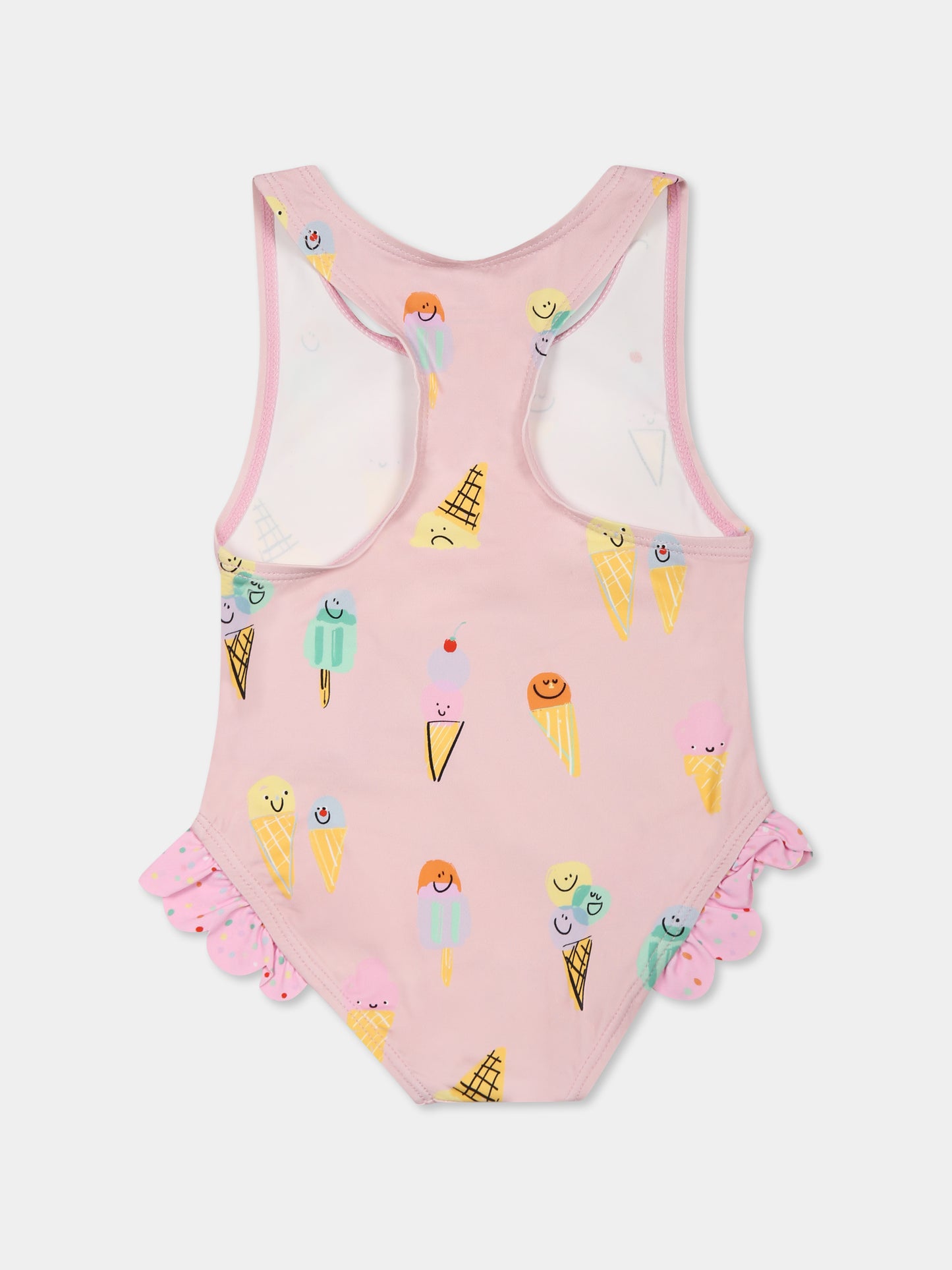 Costume intero rosa per neonata con gelato all over,Stella Mccartney Kids,TWC019 Z2776 545MC