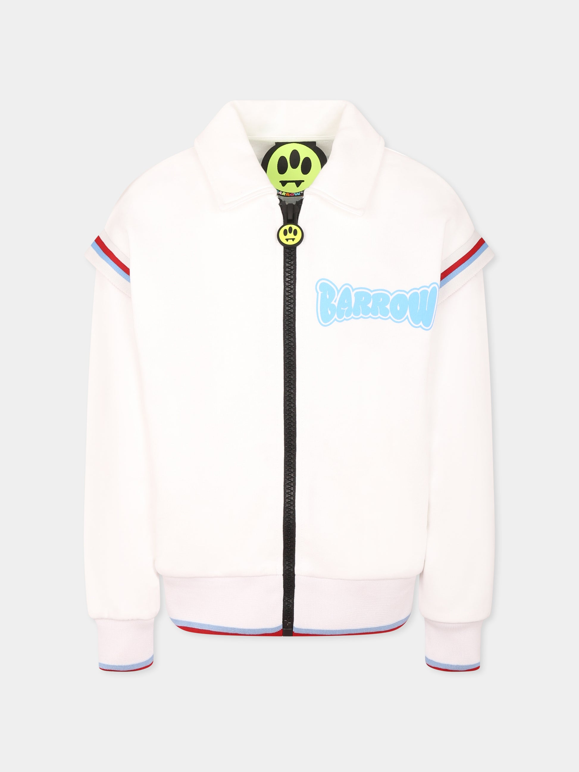 Bomber bianco per bambina con logo,Barrow,S5BKJGBO135 002