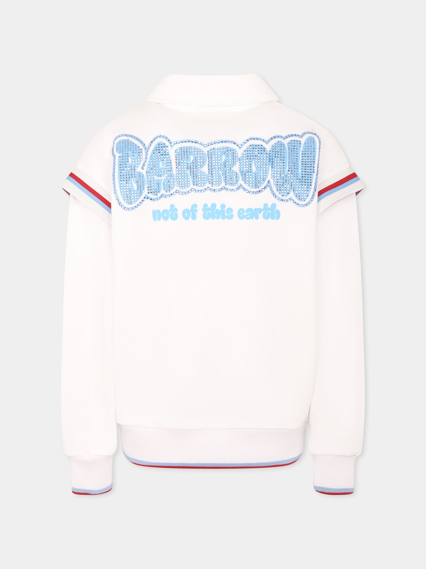 Bomber bianco per bambina con logo,Barrow,S5BKJGBO135 002