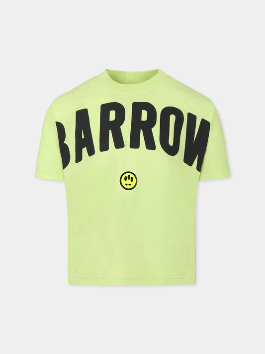 Green t-shirt for kids with logo