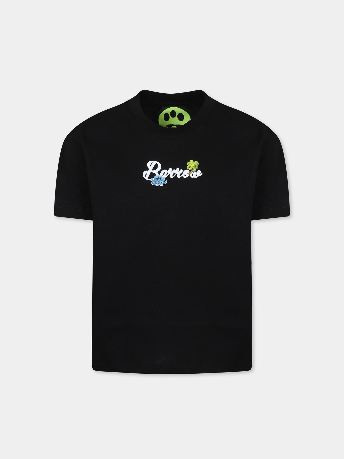 Black t-shirt for kids with logo