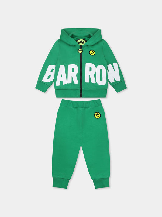 Completo verde per neonati con logo,Barrow,S5BKUNSF158 BW012