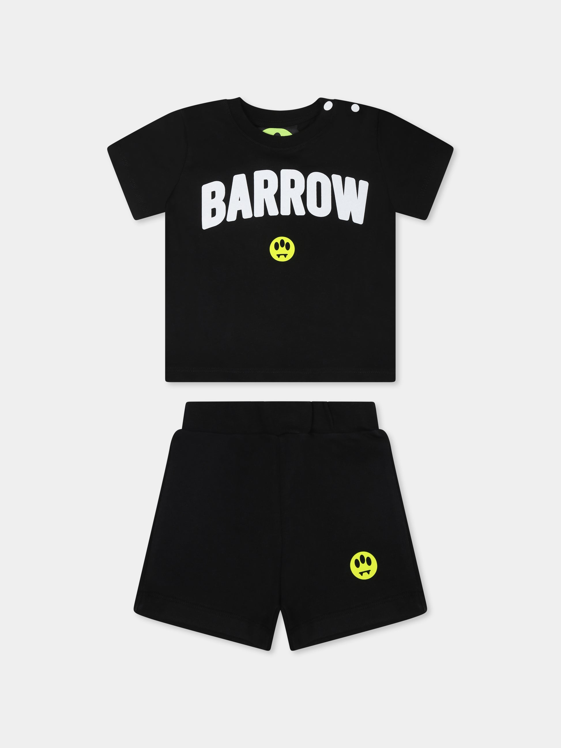 Completo nero per neonati con logo e smile,Barrow,S5BKUNTR159 110