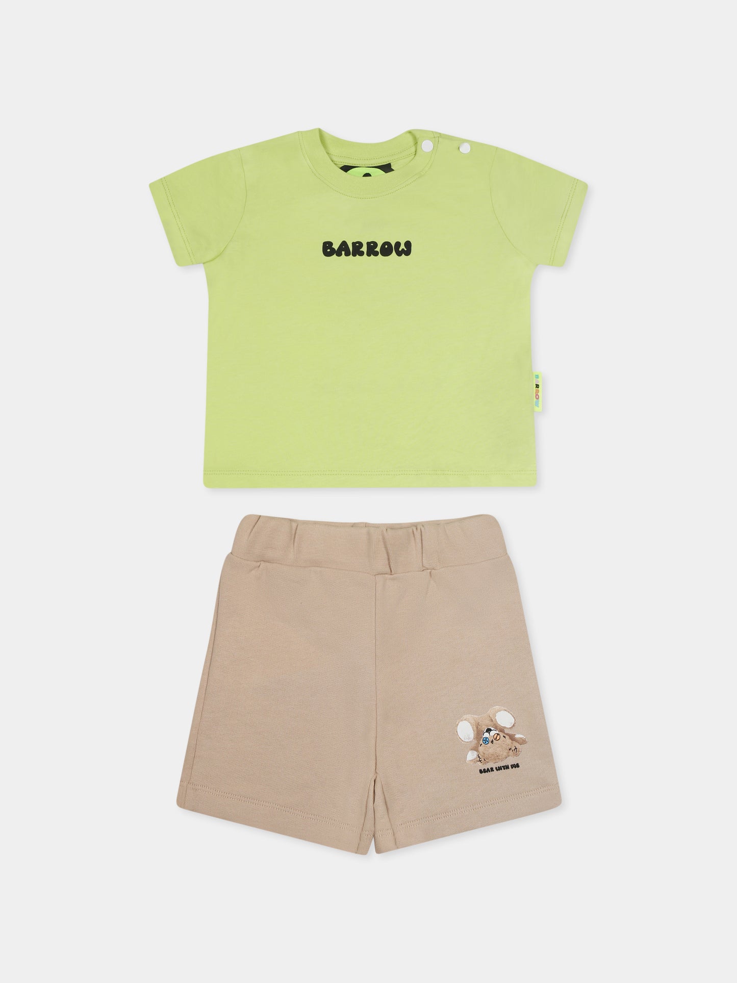 Multicolor suit for babykids with Bear print