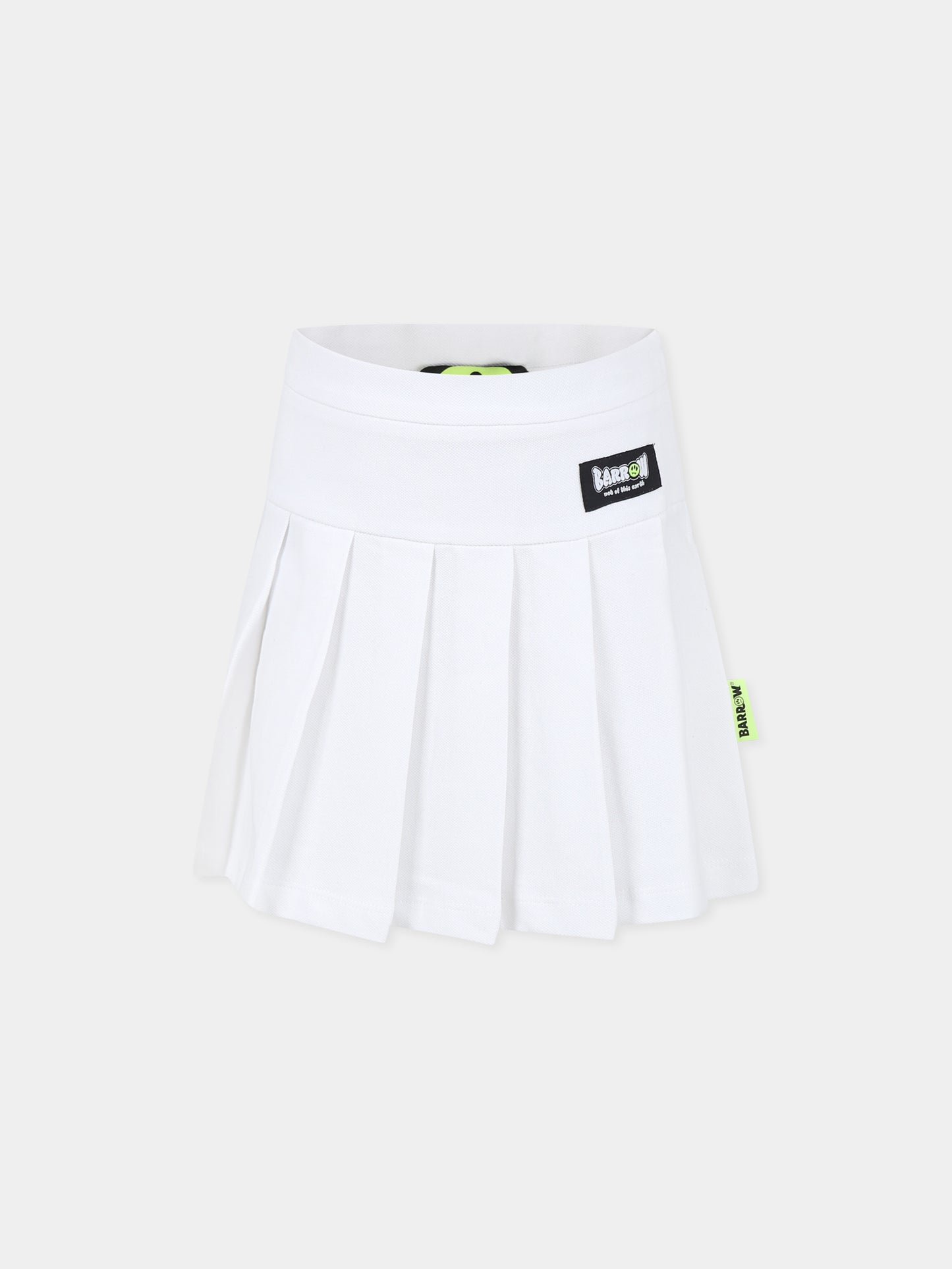 Gonna bianca per bambina con logo,Barrow,S5BKJGSK145 002