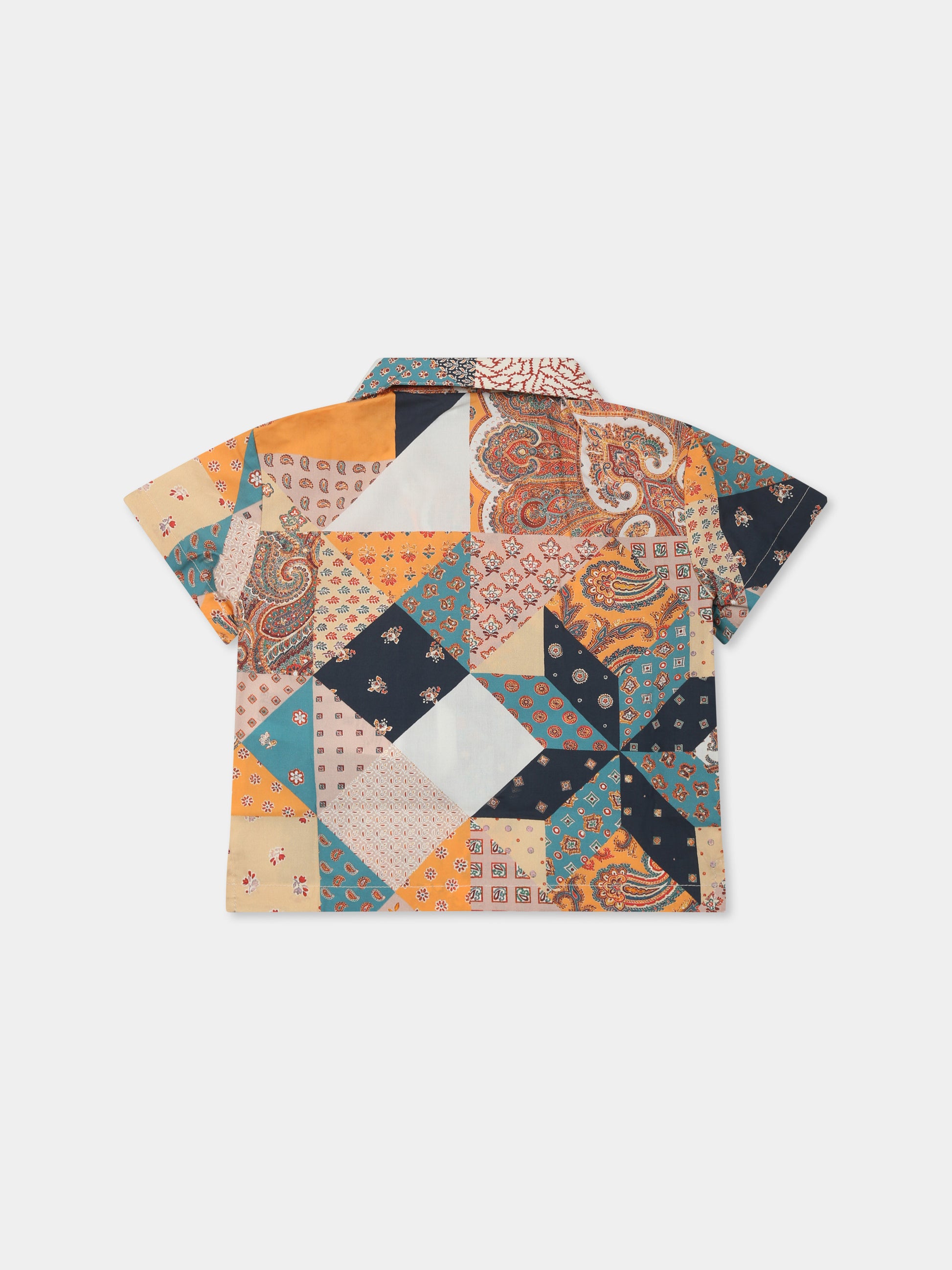 Camicia multicolor per neonato con stampa paisley,Etro,GW5511 P0475 432MC