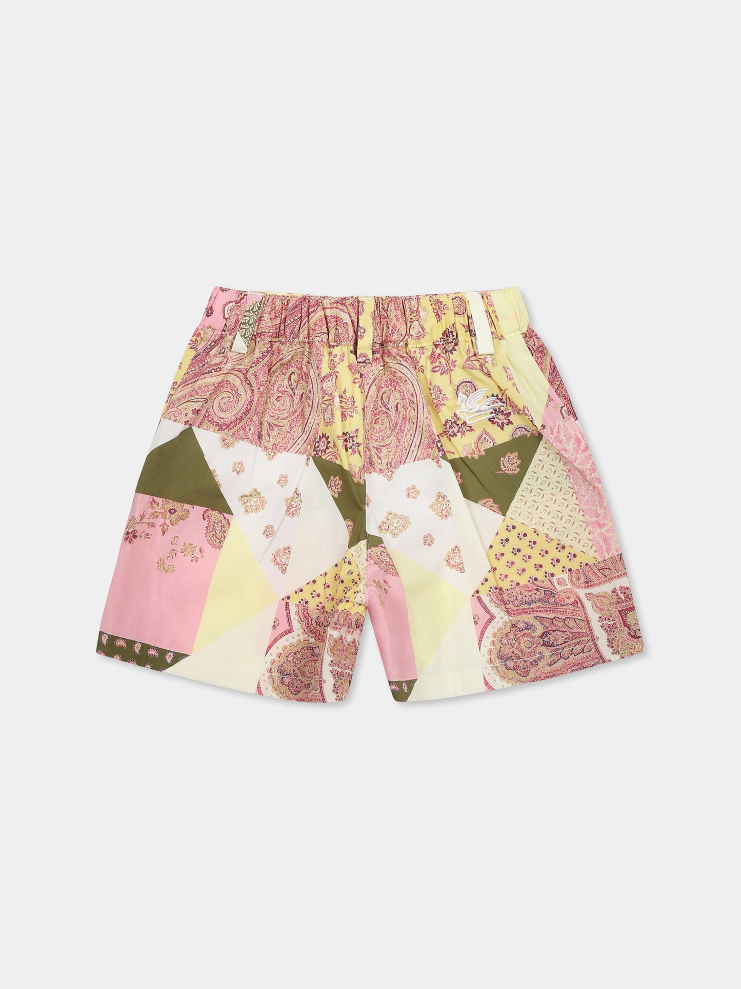 Shorts multicolor per neonata con stampa patchwork Paisley,Etro,GW6029 P0475 528MC