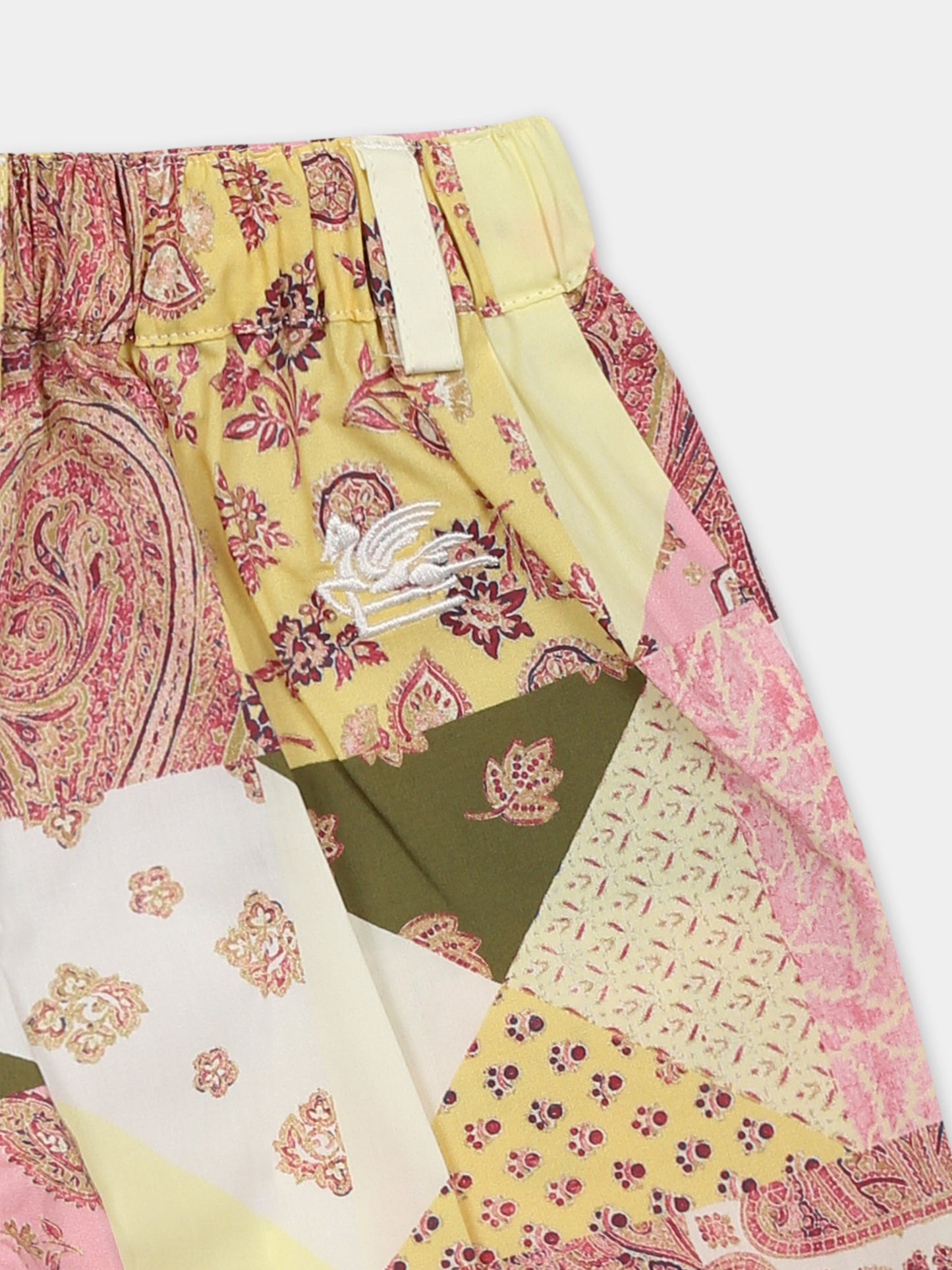 Shorts multicolor per neonata con stampa patchwork Paisley,Etro,GW6029 P0475 528MC