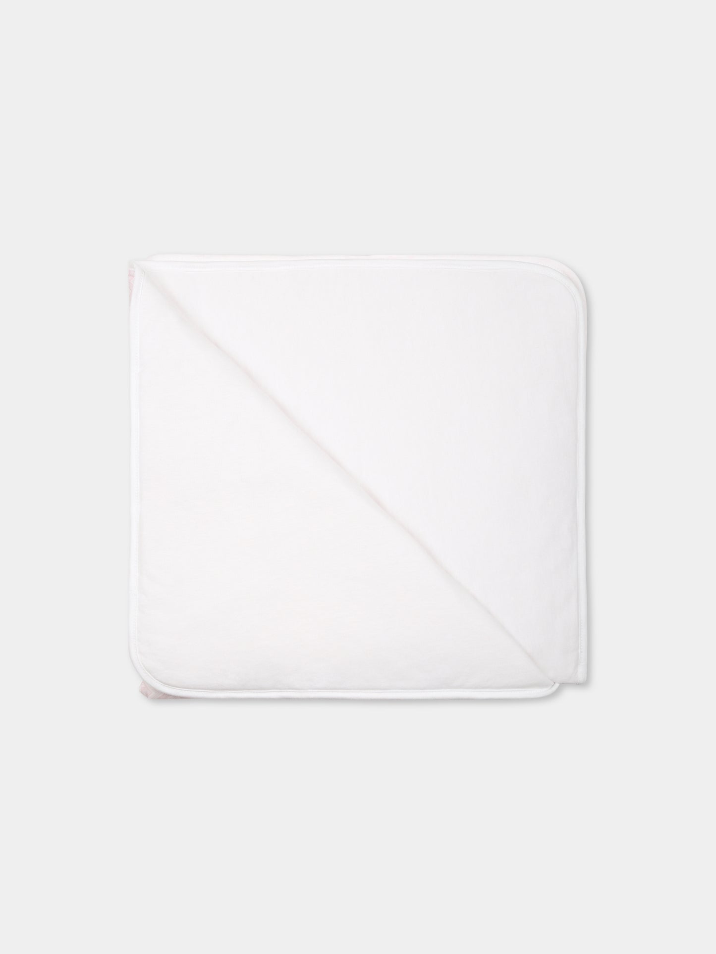 Pink blanket for baby girl with chevron pattern