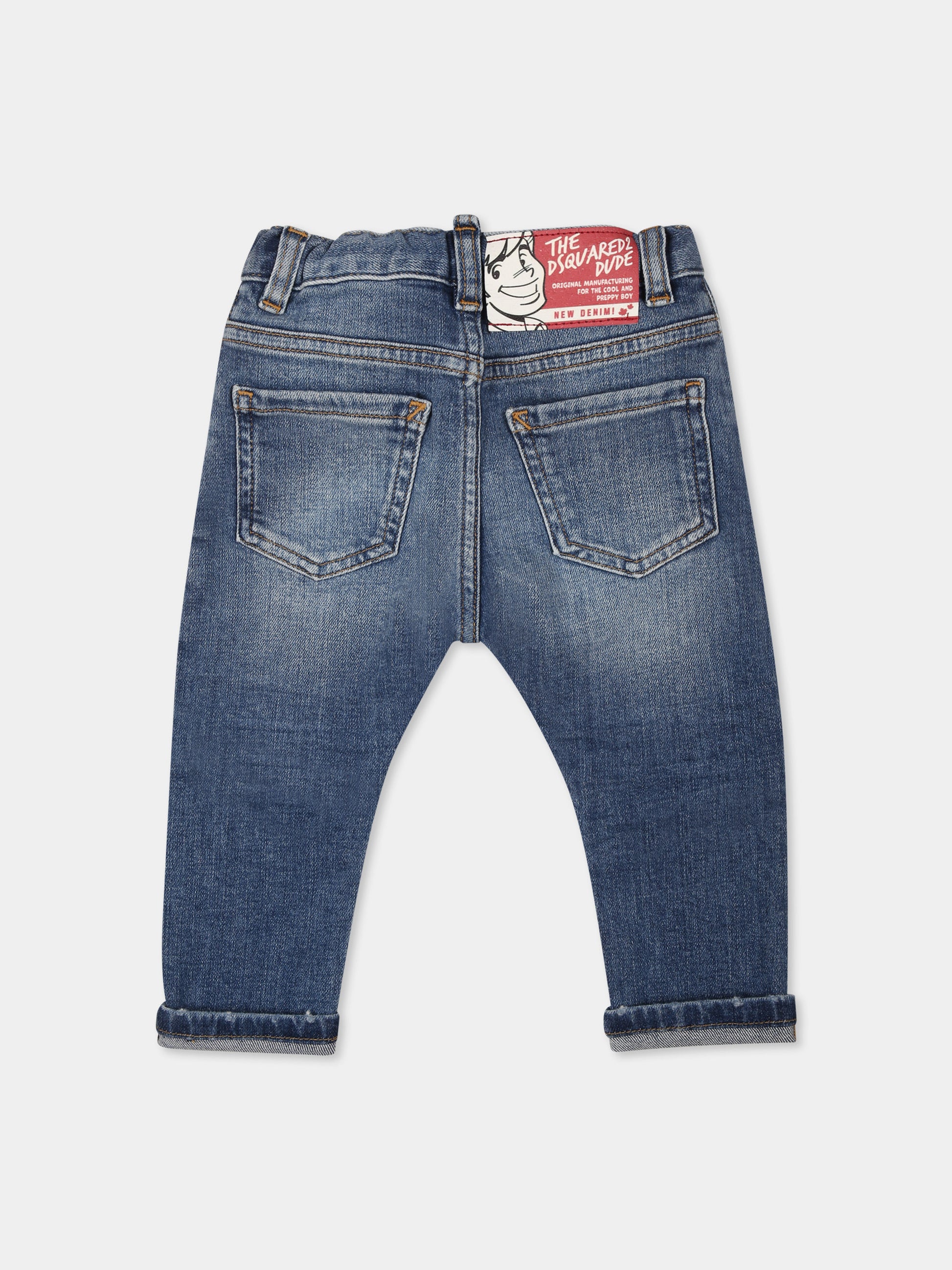 Jeans denim per neonato con logo,Dsquared2,DQ01TC D0ABX D2P76AB DQ01