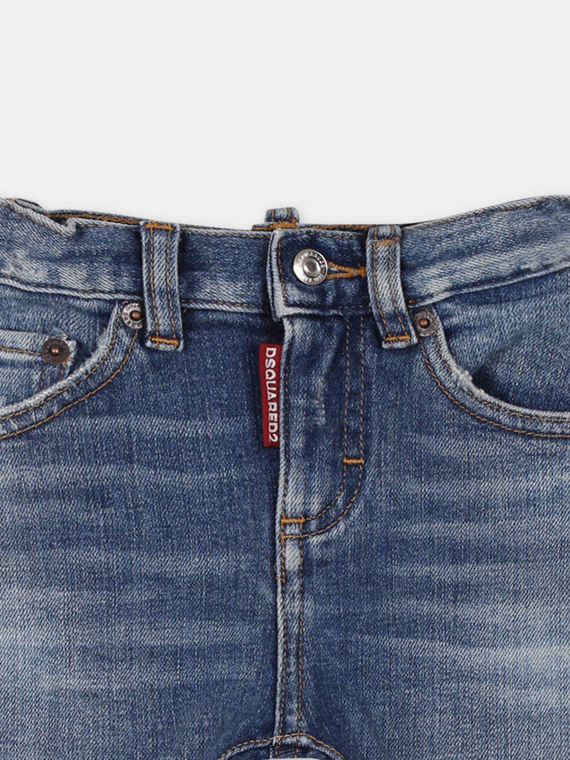 Jeans denim per neonato con logo,Dsquared2,DQ01TC D0ABX D2P76AB DQ01