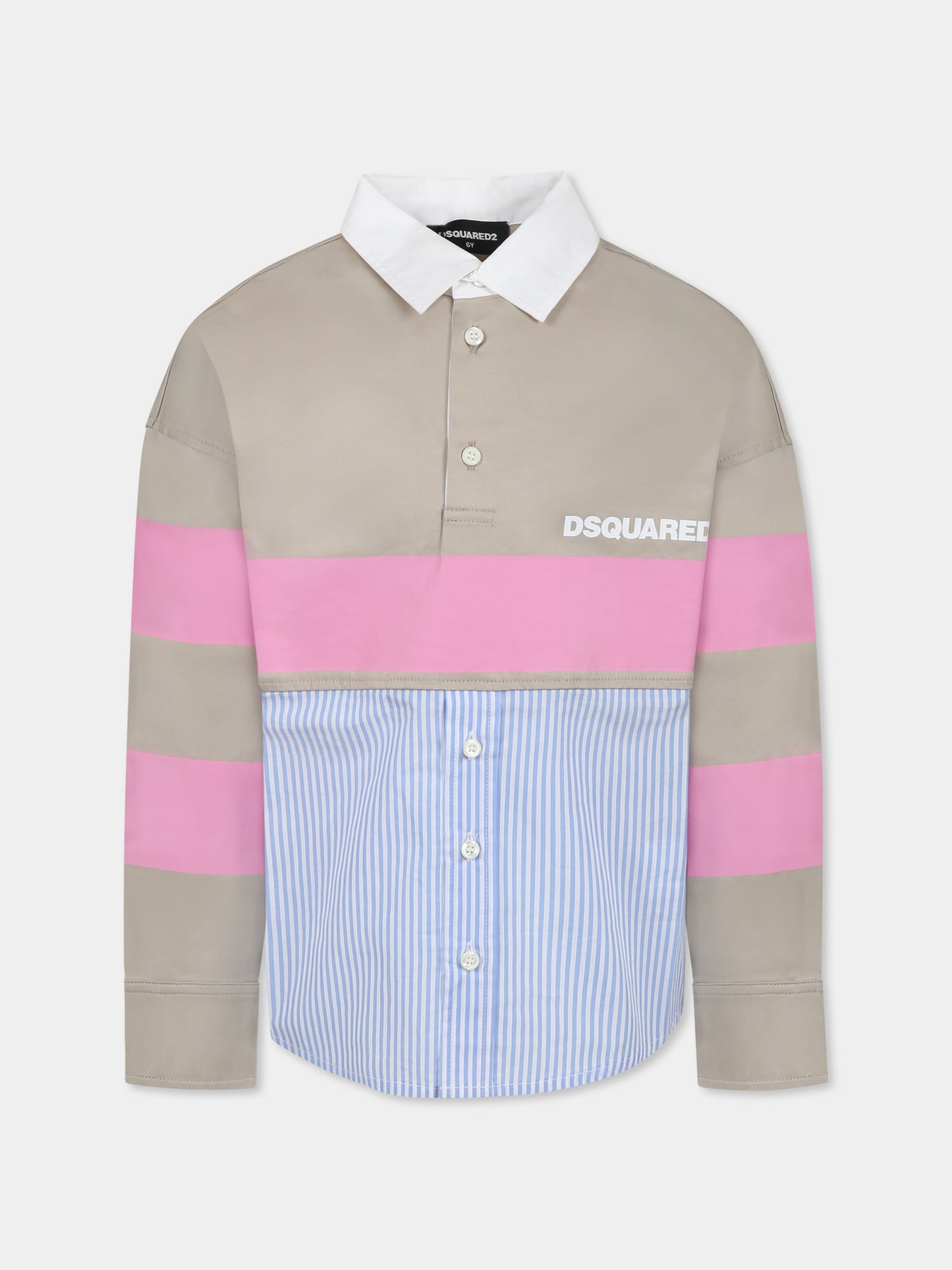 Multicolor shirt for boy with logo