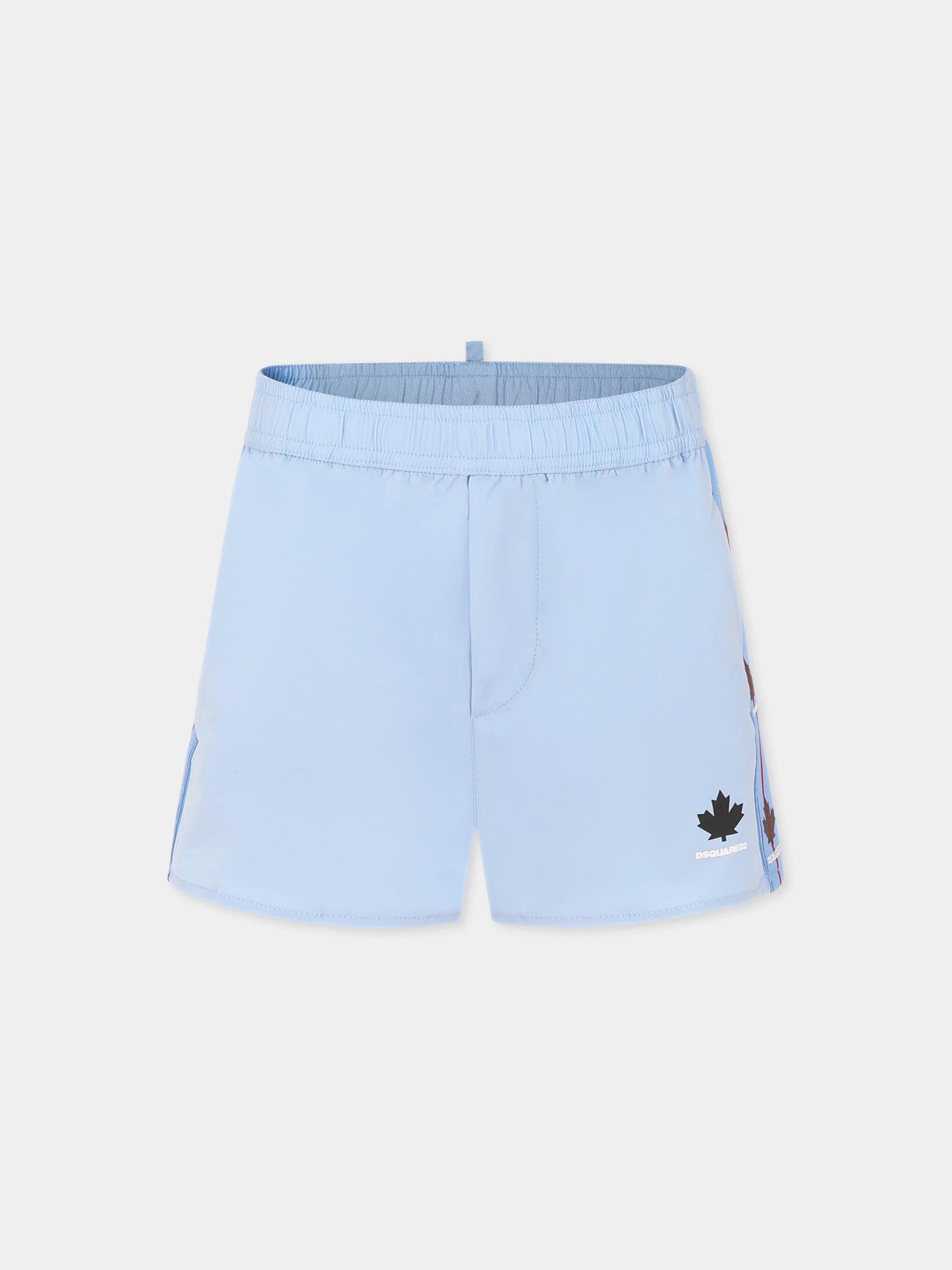 Boxer mare celeste per bambino con logo,Dsquared2,DQ2892 D0ACQ D2M126M DQ827