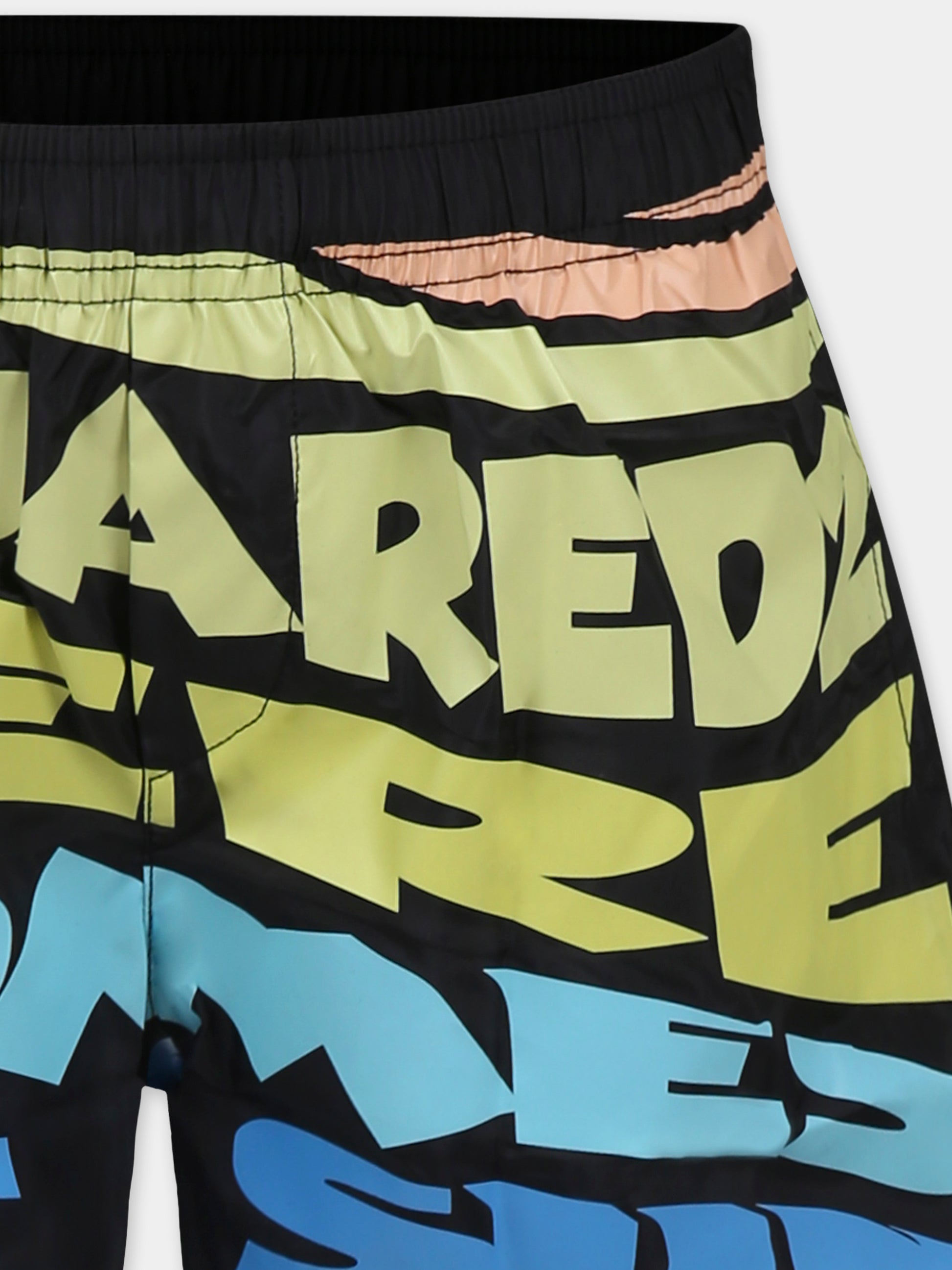 Boxer mare nero per bambino con logo,Dsquared2,DQ2896 D0A9E D2M123M DQ900