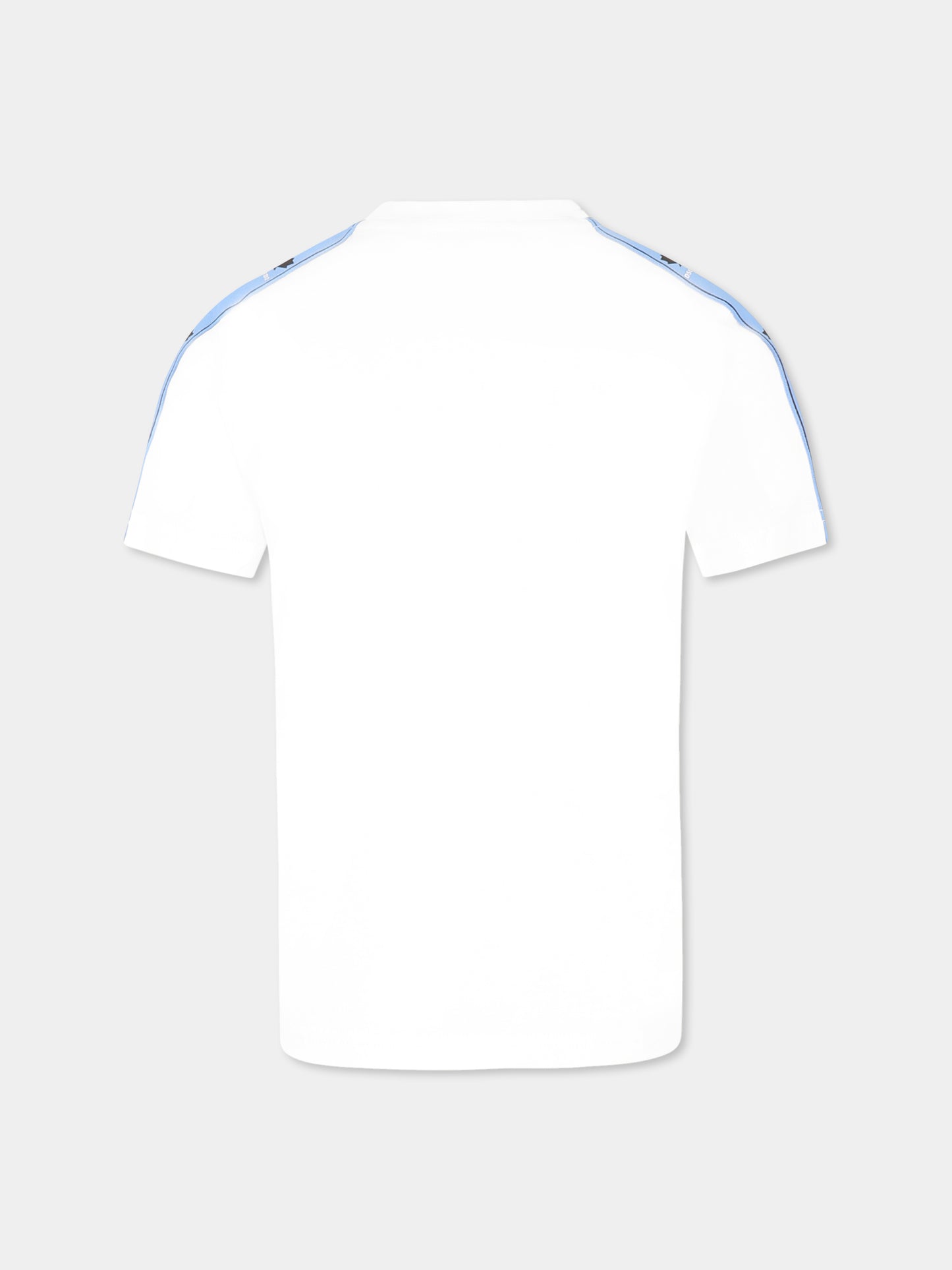 T-shirt bianca per bambino con logo e foglia d'acero,Dsquared2,DQ2898 D0A47 D2MT24M DQ100